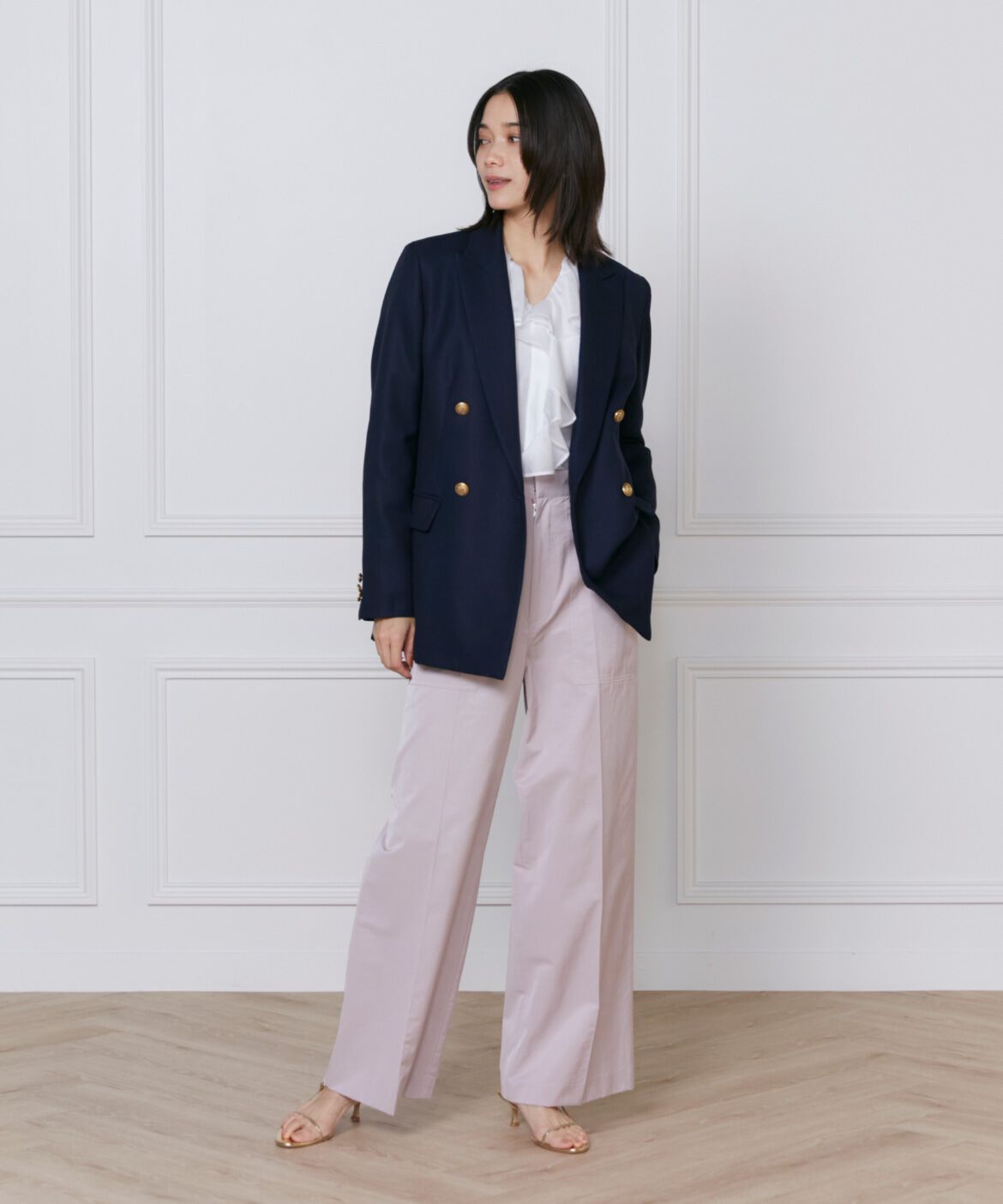 INED「《大きいサイズ》サテンベイカーパンツ」|その他|