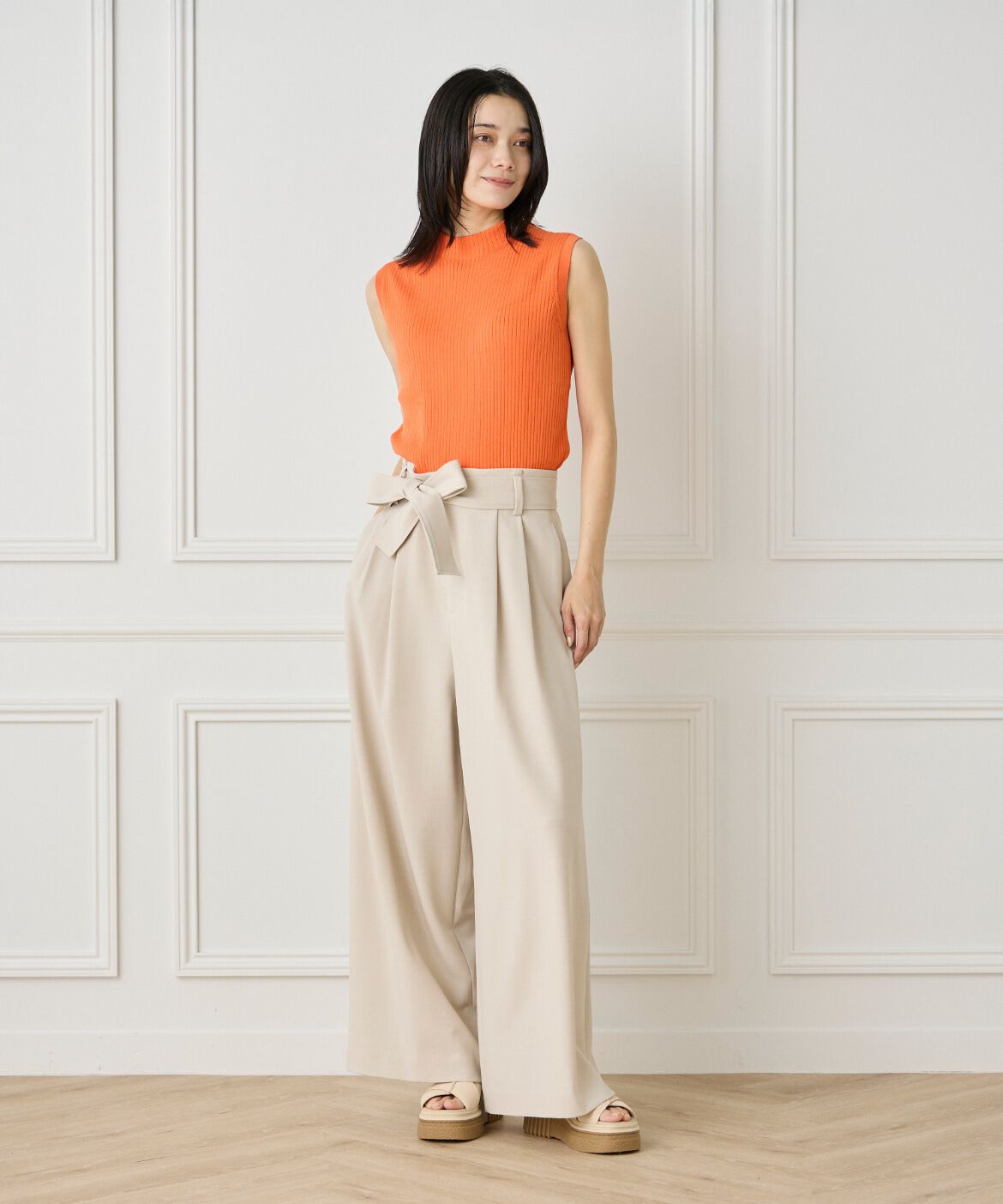 INED「《大きいサイズ》ベルテッドパンツ」|その他|