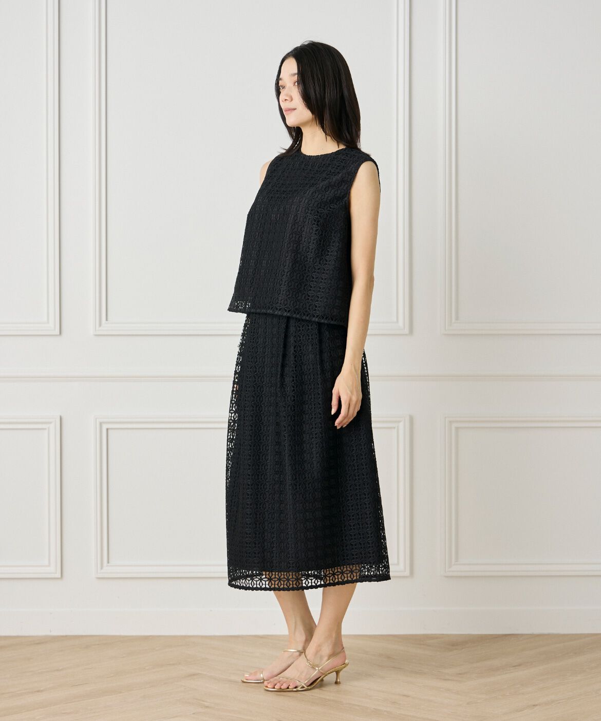 INED「タックレーススカート」|タイト|