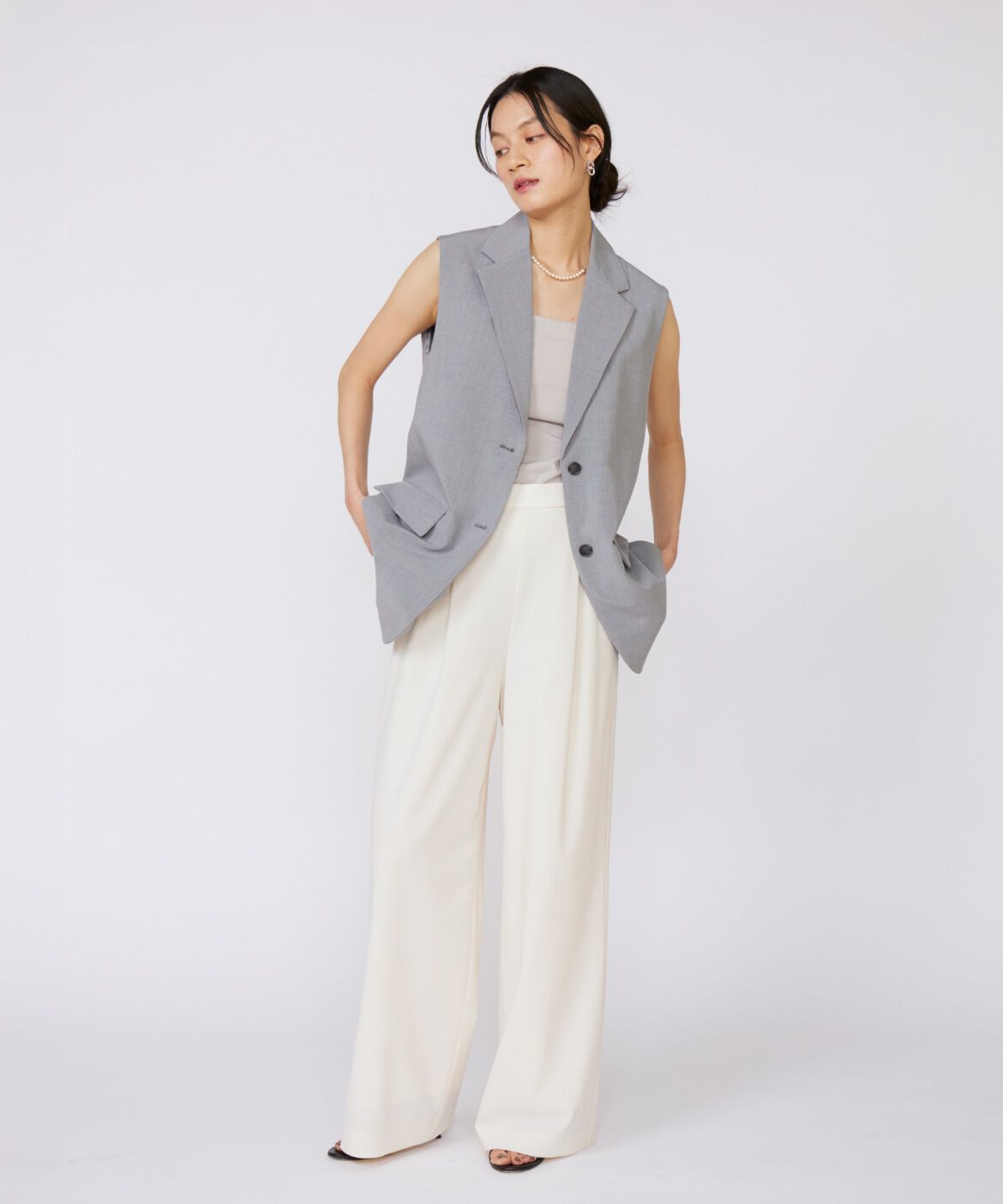 INED「カップ付きキャミソール」|キャミソール|