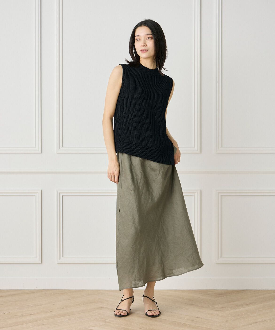 INED「アシンメトリープルオーバーニット」|ニット・セーター|