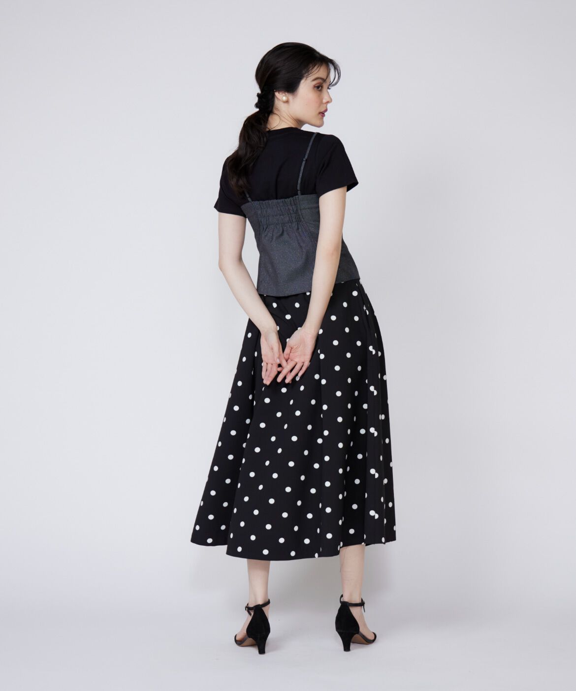 Maglie le cassetto「ラメデニムビスチェ」|シャツ・ブラウス|