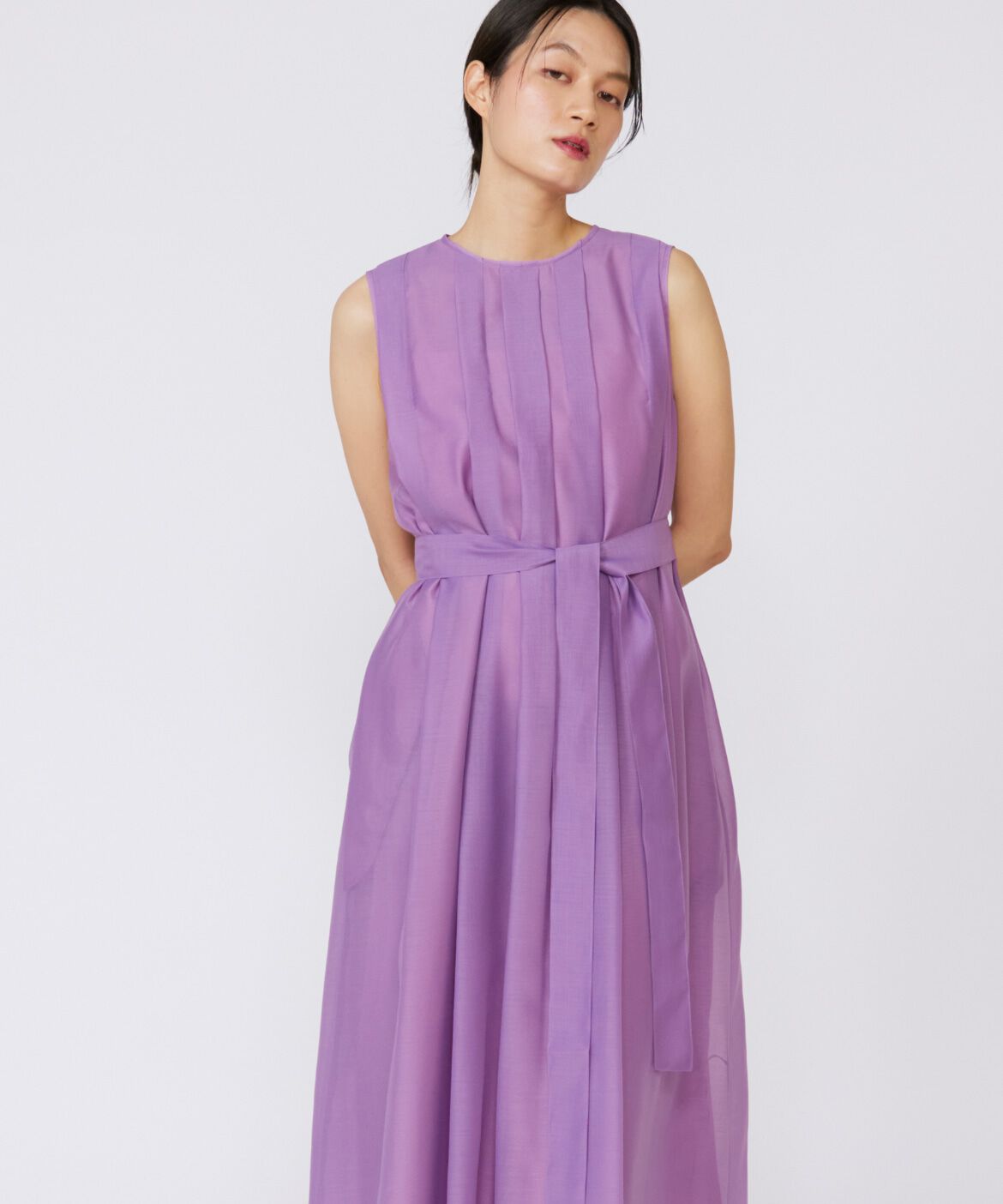 INED「《大きいサイズ》シアーワンピース」|ワンピース|