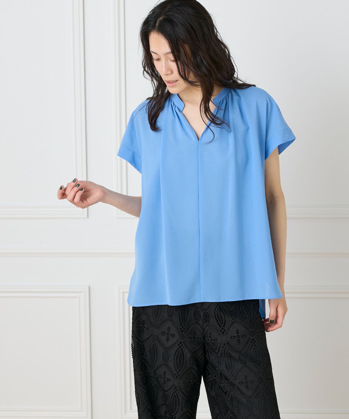 INED「キーネックブラウス」|シャツ・ブラウス|