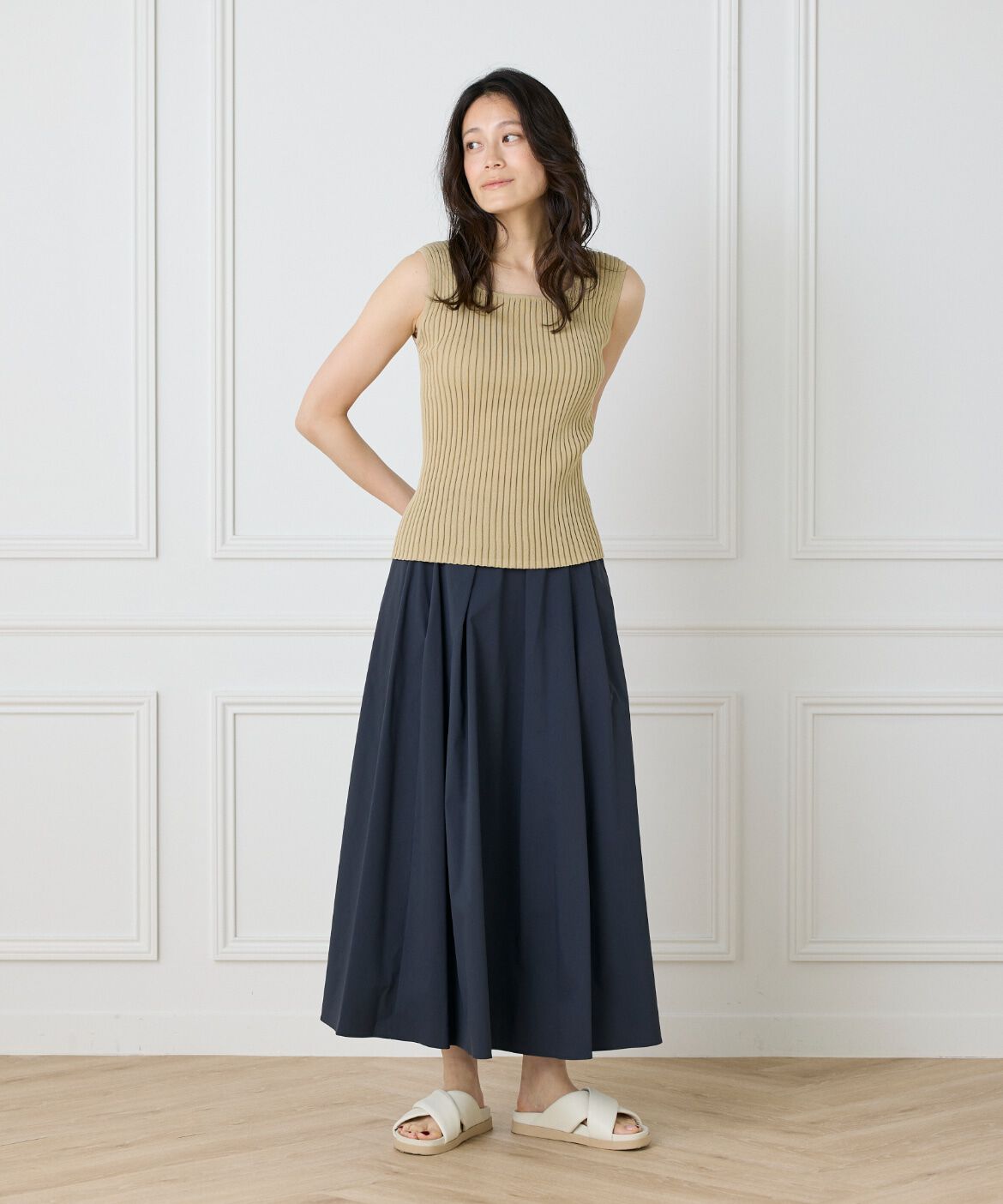 DAY by DAY it&rsquo;s international「2wayネックリブノースリーブ」|ニット・セーター|