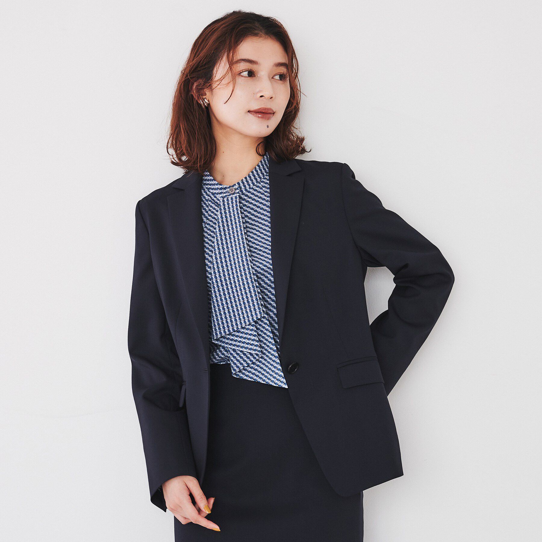 UNTITLED「【洗える通勤スーツ】レジェールギャバ ストレッチテーラードジャケット」|テーラードジャケット|