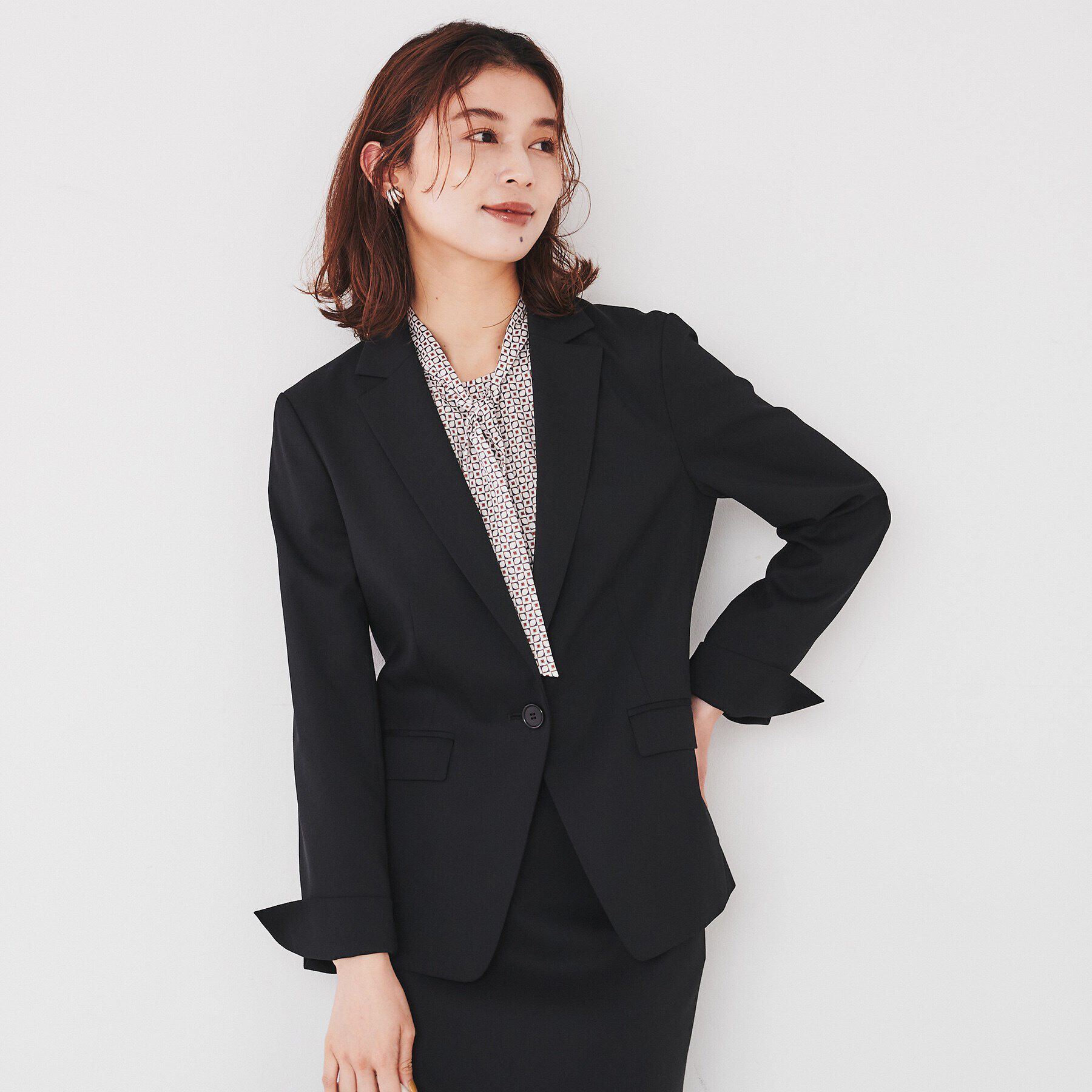 UNTITLED「【洗える通勤スーツ】レジェールギャバ ストレッチテーラードジャケット」|テーラードジャケット|