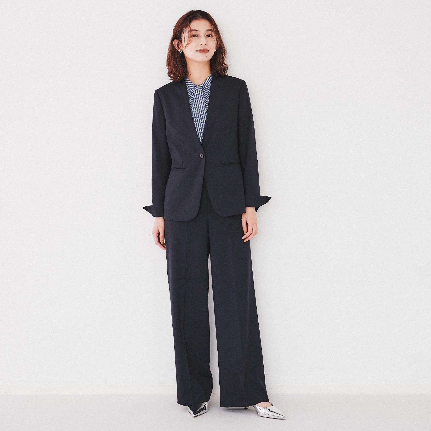 UNTITLED「【洗える通勤スーツ】レジェールギャバ ストレッチワイドパンツ」|その他|