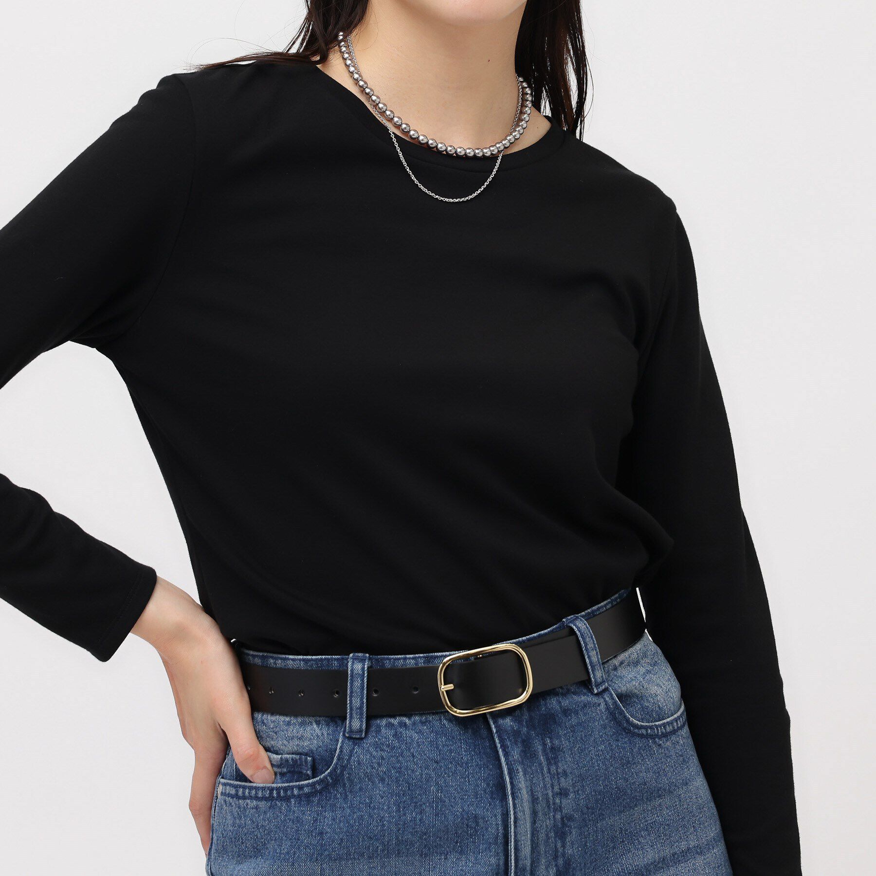 UNTITLED「【本革／リバーシブル】オーバルベルト30mm」|ベルト|