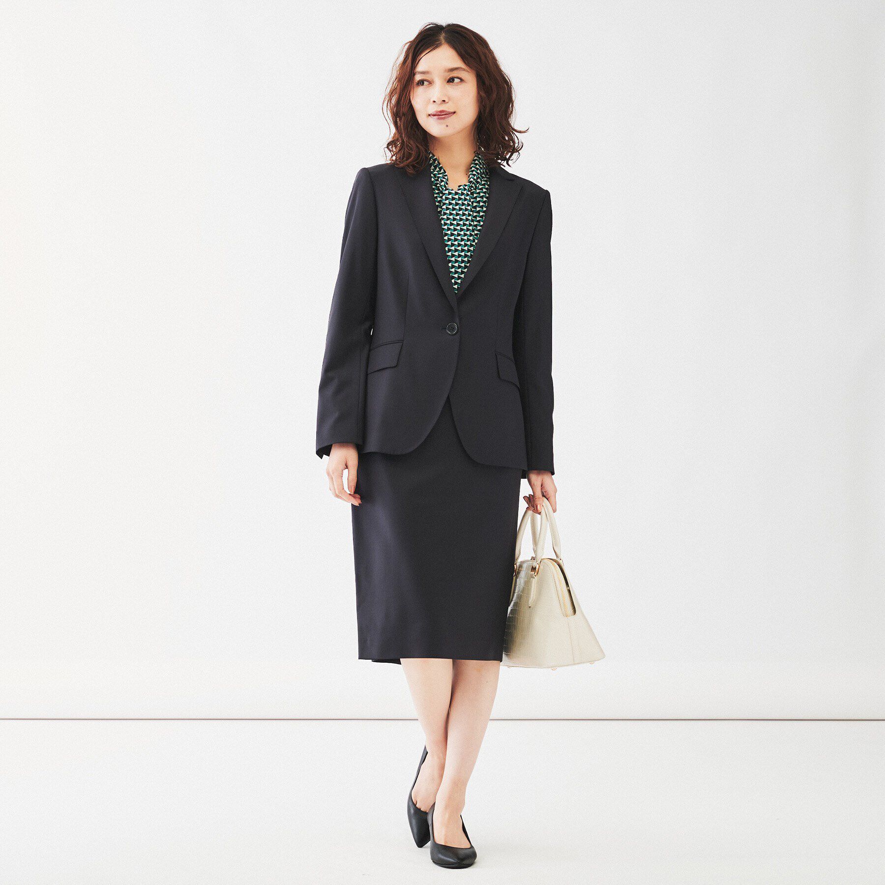 UNTITLED「【通勤スーツ/日本製】ウーステッド タイトスカート」|スカート|