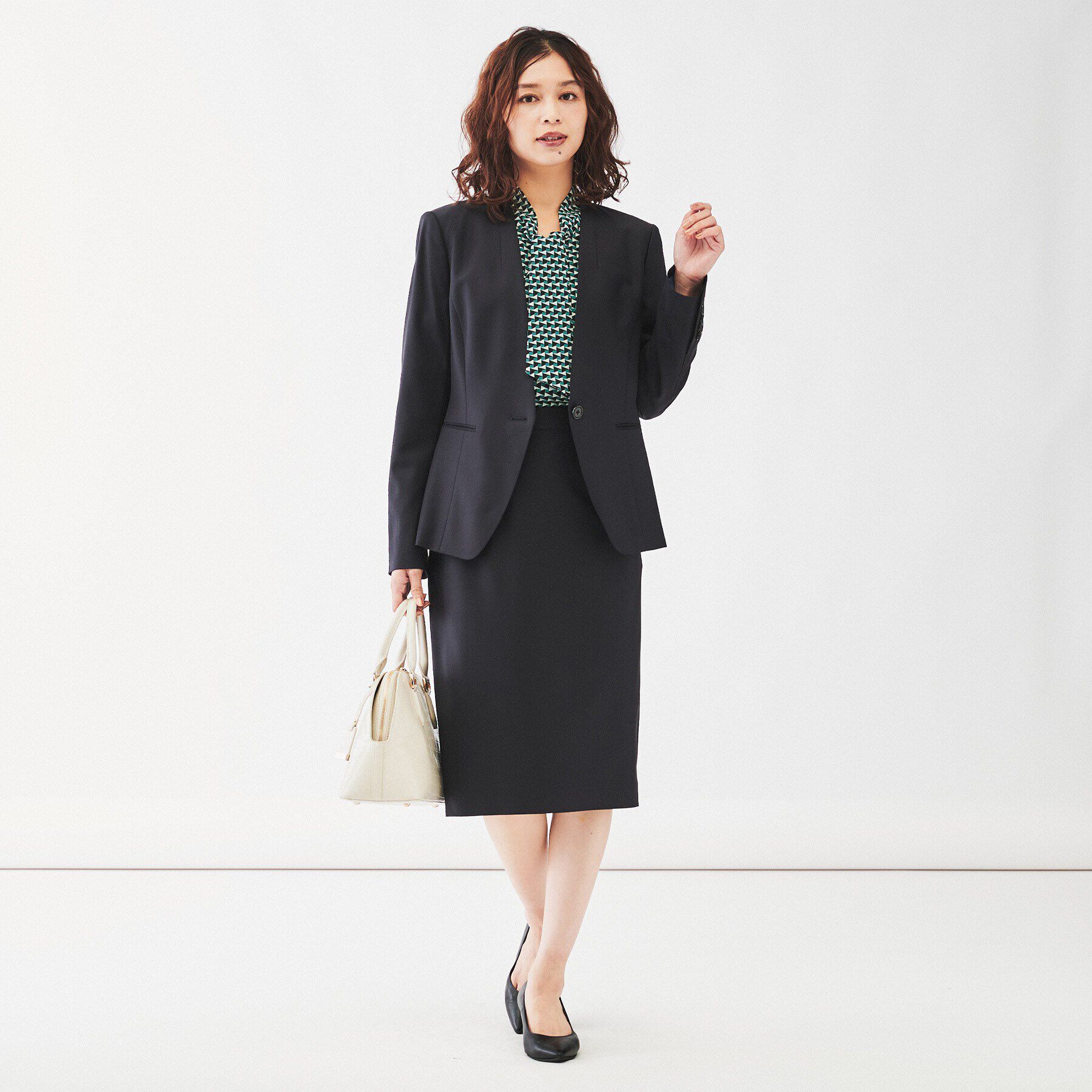 UNTITLED「【通勤スーツ/日本製】ウーステッド タイトスカート」|スカート|