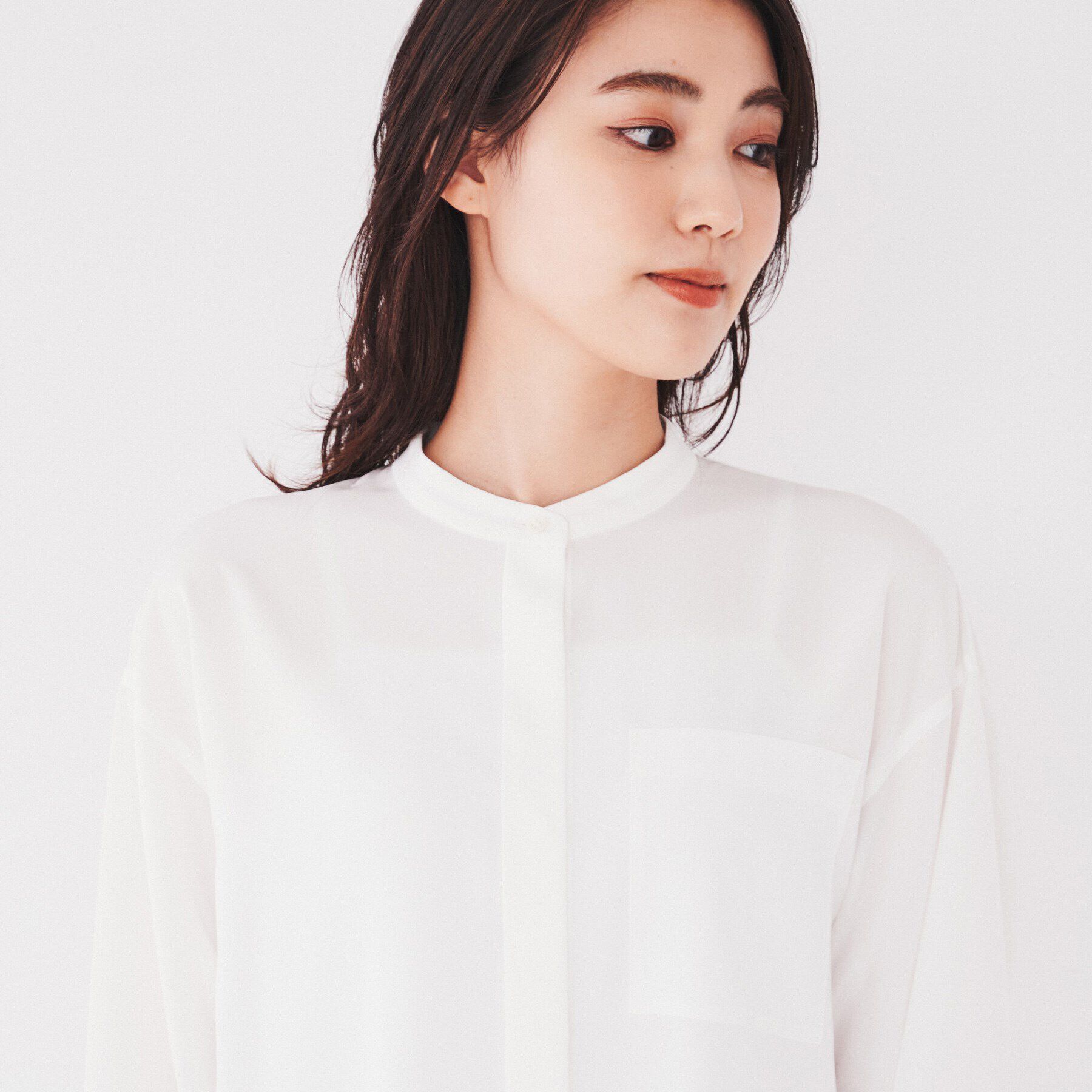 UNTITLED「【洗える/オンオフ使える】スタンドカラーシャツ」|シャツ・ブラウス|