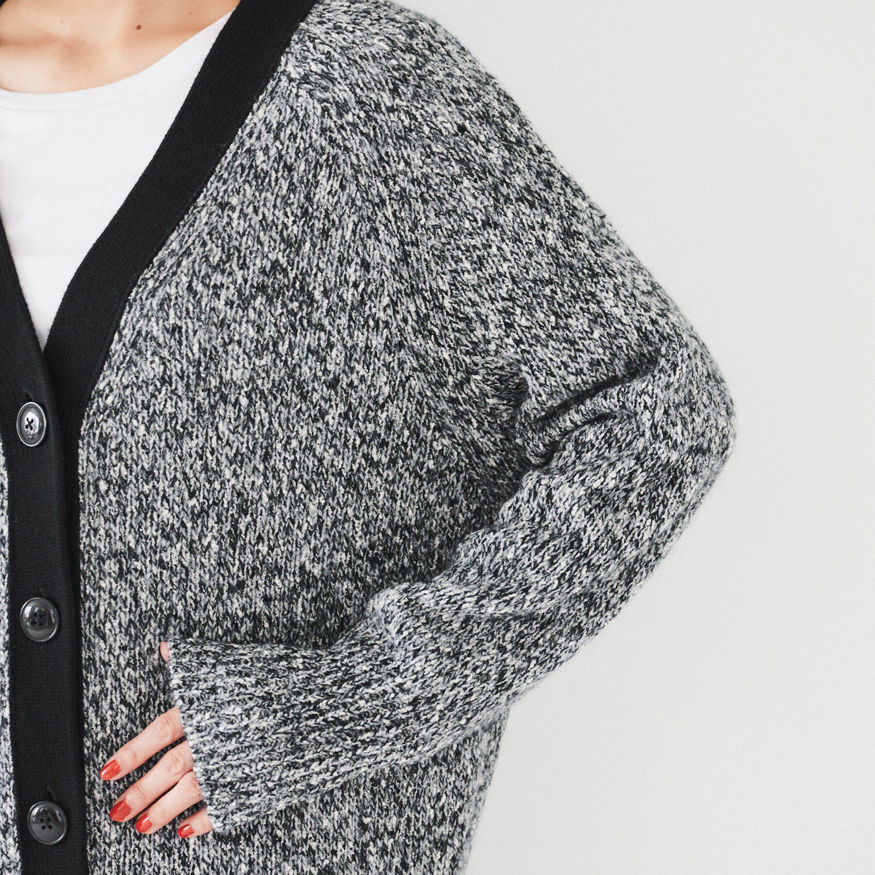 UNTITLED「【ゆったり/こなれ感】ミックスツイストカーディガンニット」|カーディガン|