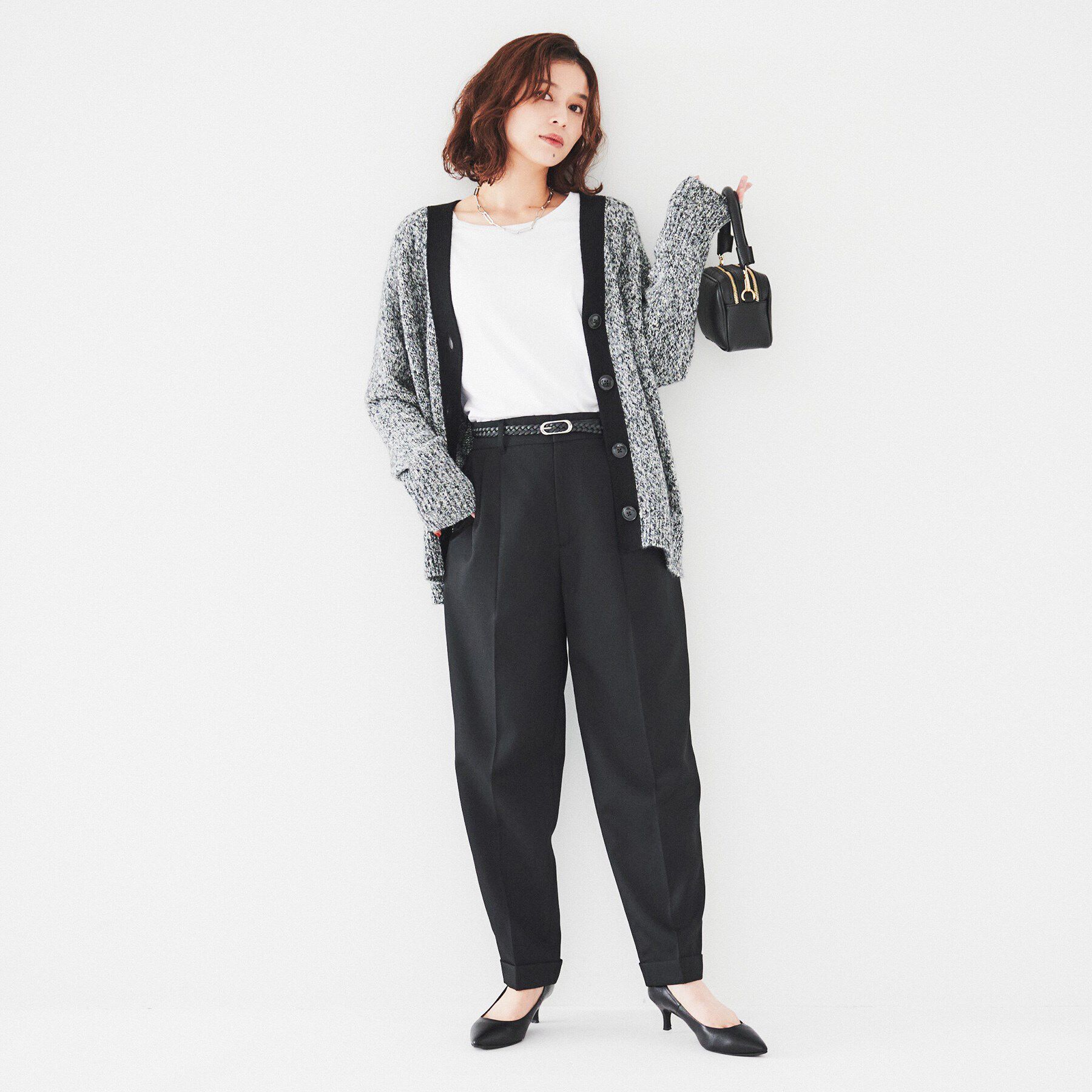 UNTITLED「【ゆったり/こなれ感】ミックスツイストカーディガンニット」|カーディガン|