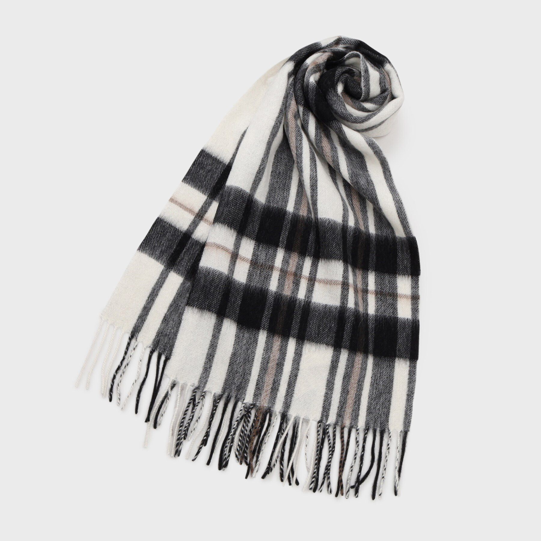 UNTITLED「【手洗い可/クリスマスギフト】ラムズウールマフラー」|ストール|モカブラウン(242