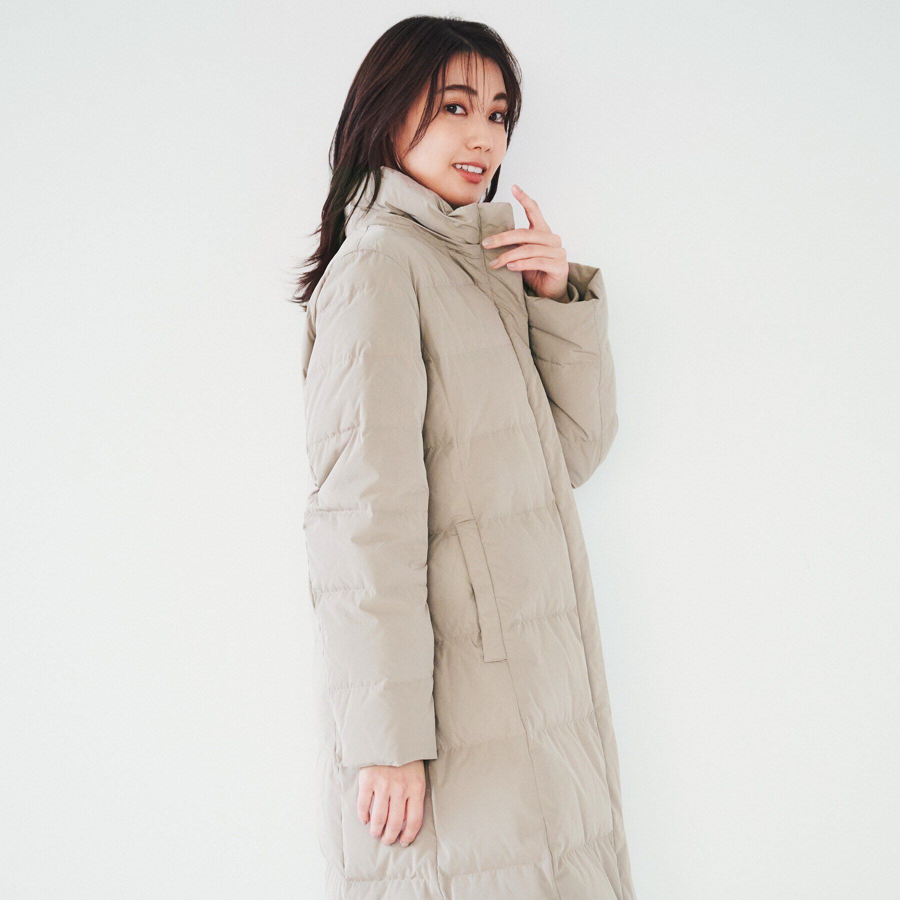 UNTITLED「【撥水／洗える／フード取り外し】ファー付きロングダウンコート」|ダウン|