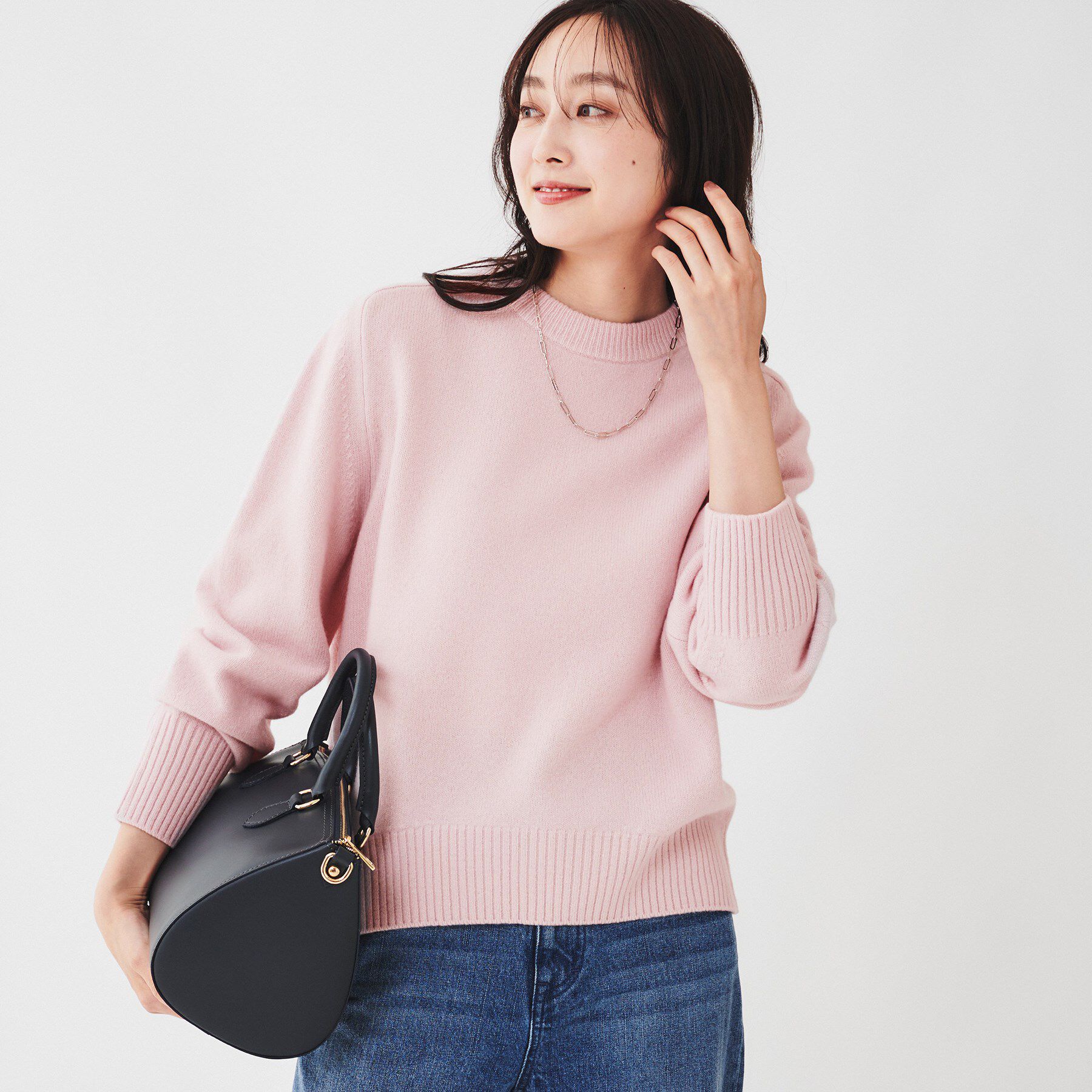 UNTITLED「ラムウールカシミヤ パフスリーブプルオーバーニット」|ニット・セーター|