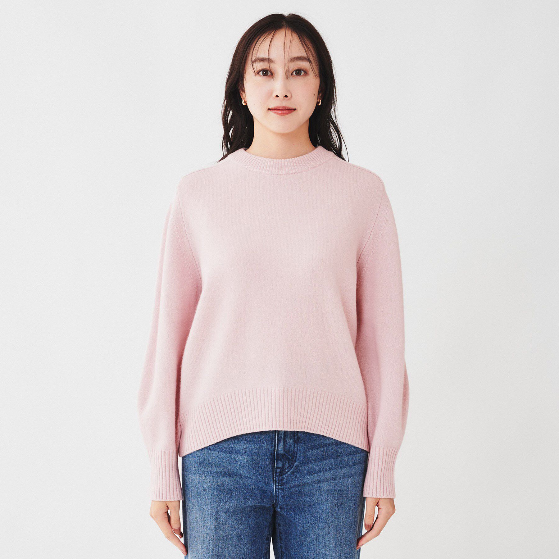 UNTITLED「ラムウールカシミヤ パフスリーブプルオーバーニット」|ニット・セーター|