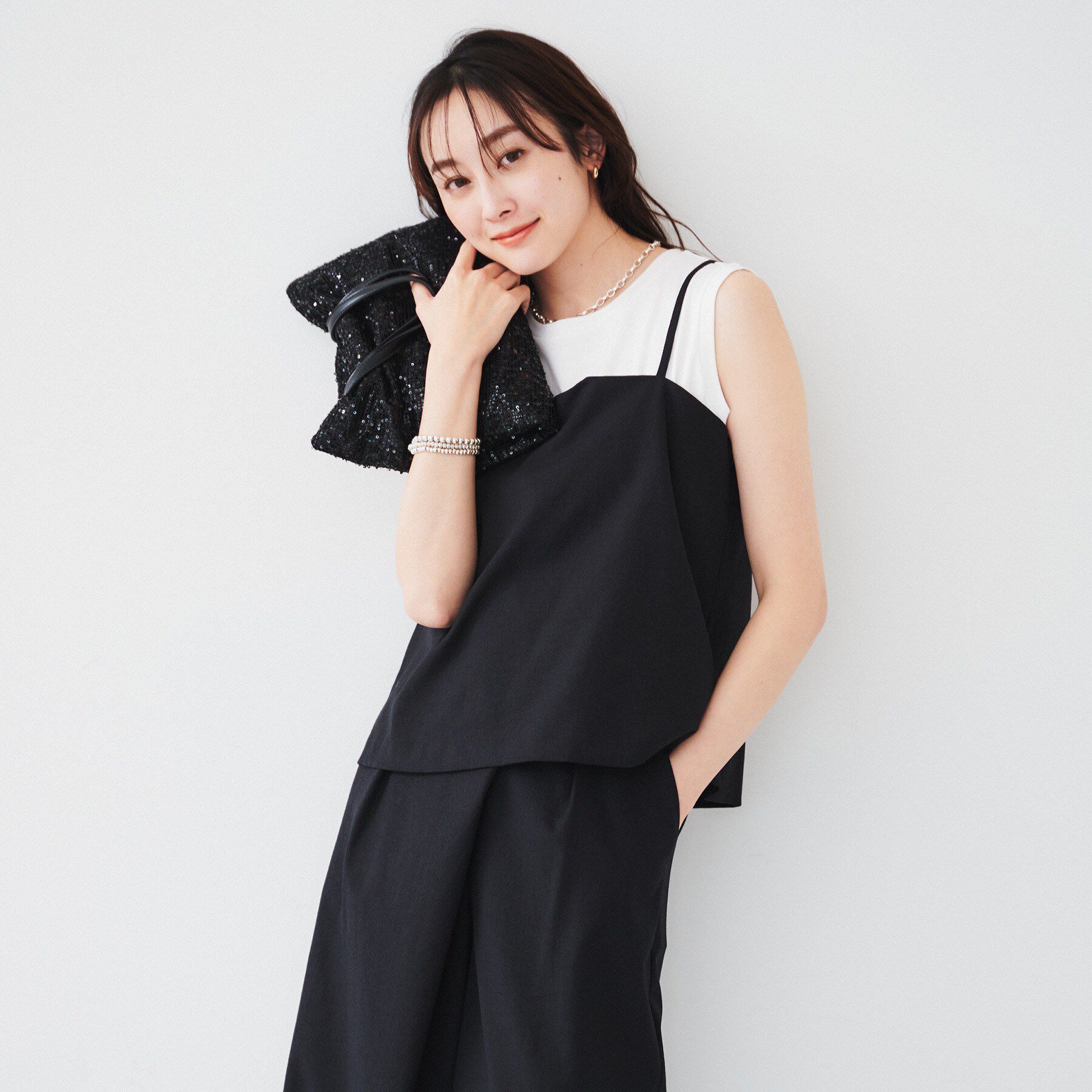 UNTITLED「スパンコールメッシュトート」|トートバッグ|