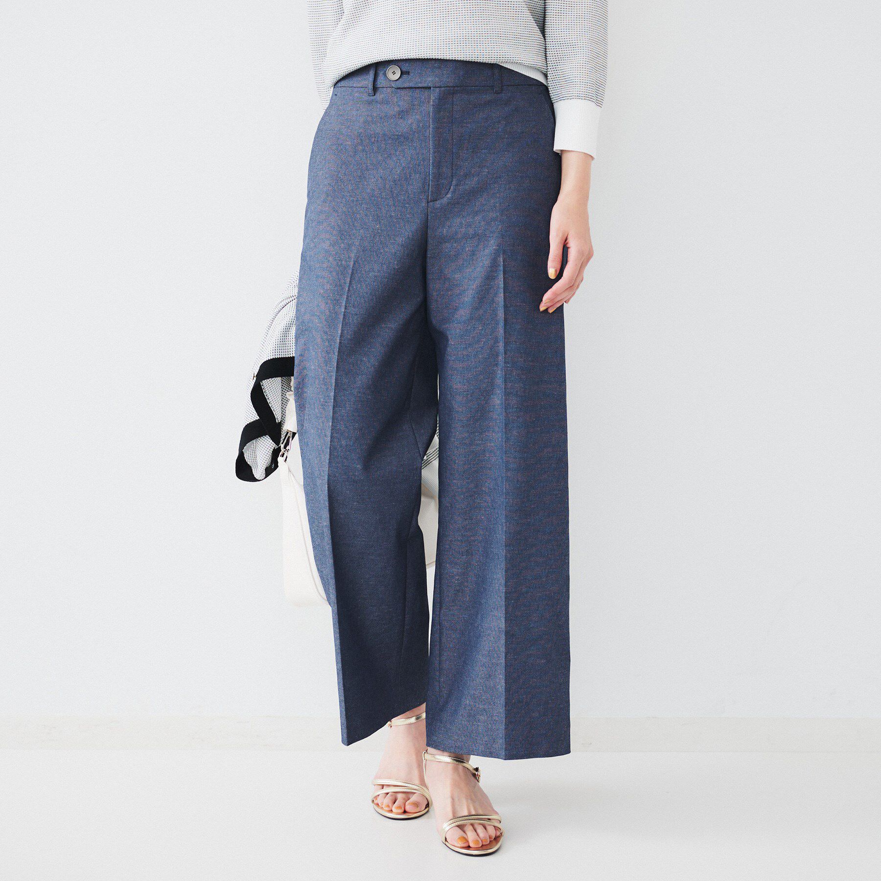 UNTITLED「【清涼感/洗濯機洗い可】オックス クロップドワイドパンツ」|その他|