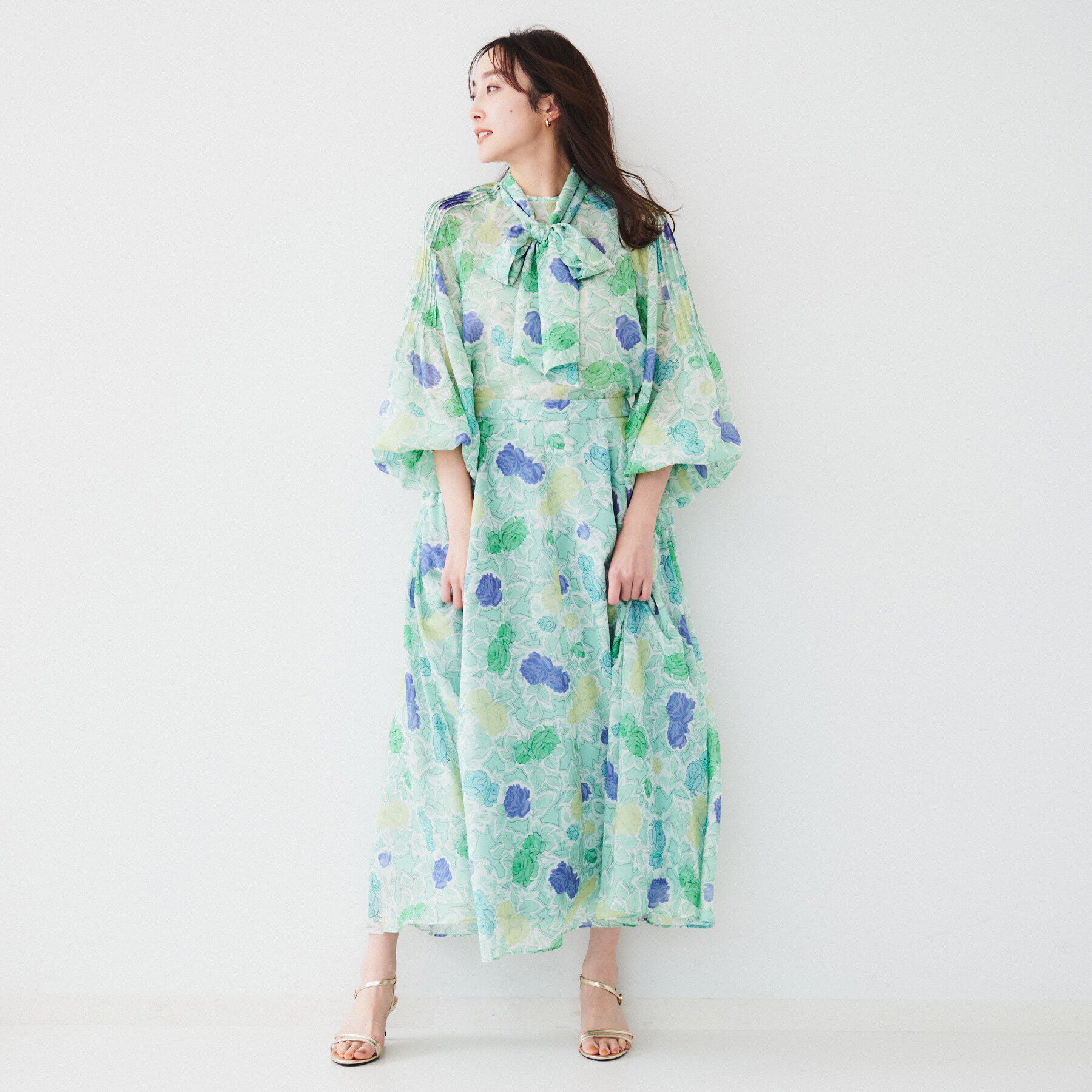 UNTITLED「【セットアップ可能】オールドフラワー プリントブラウス」|シャツ・ブラウス|