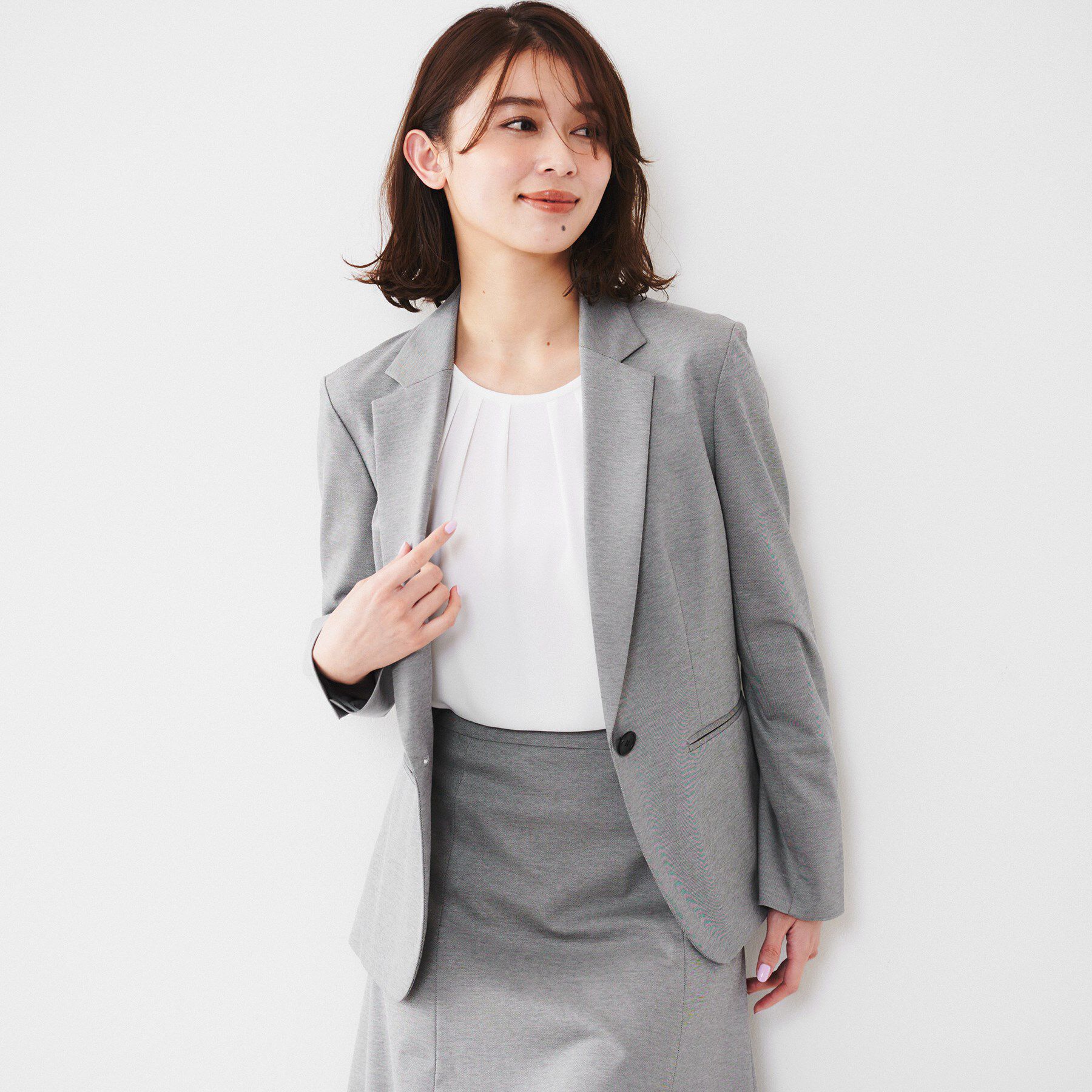 UNTITLED「【通勤スーツ】コットン混ジャージ テーラードジャケット」|テーラードジャケット|