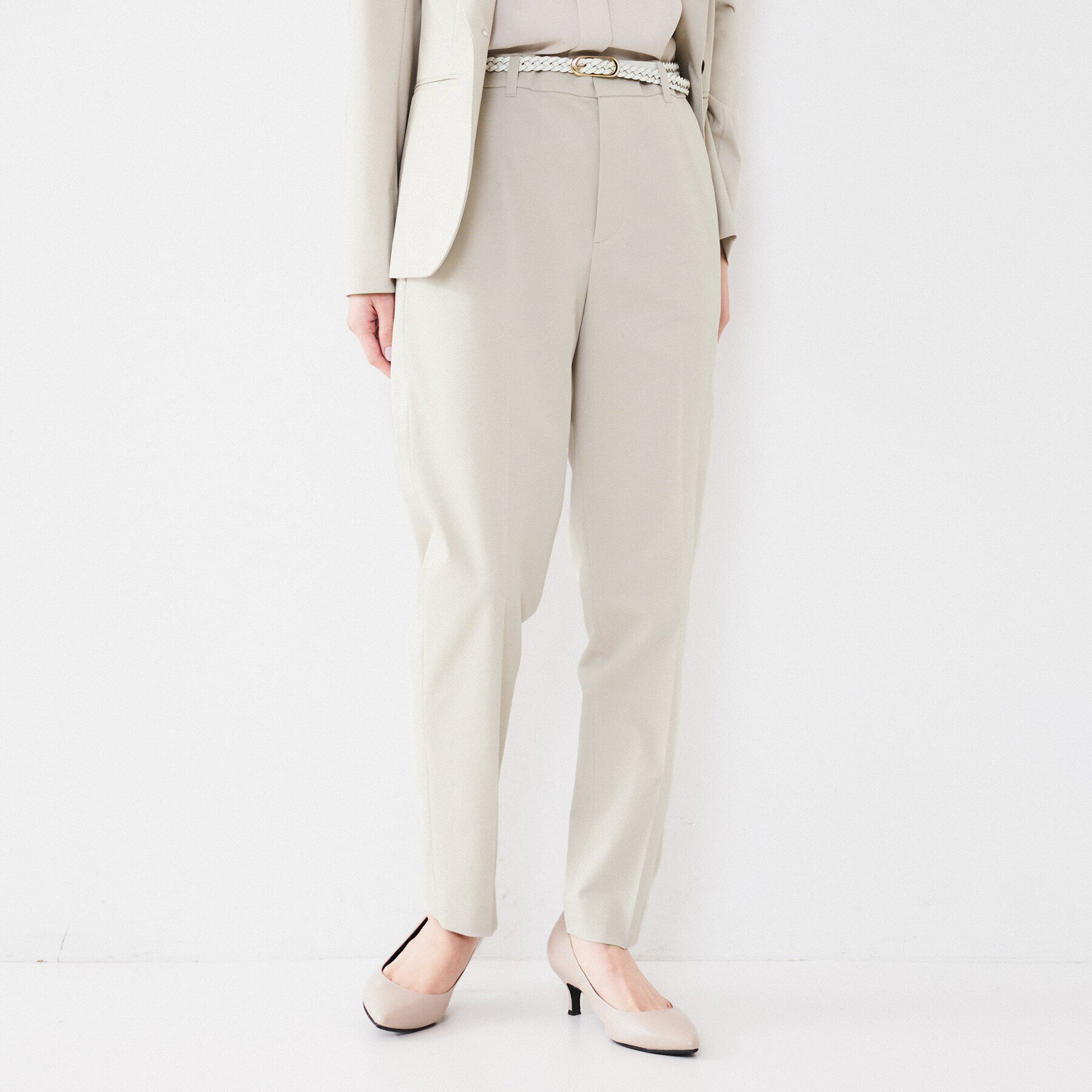 UNTITLED「【通勤スーツ】コットン混ジャージ テーパードパンツ」|その他|