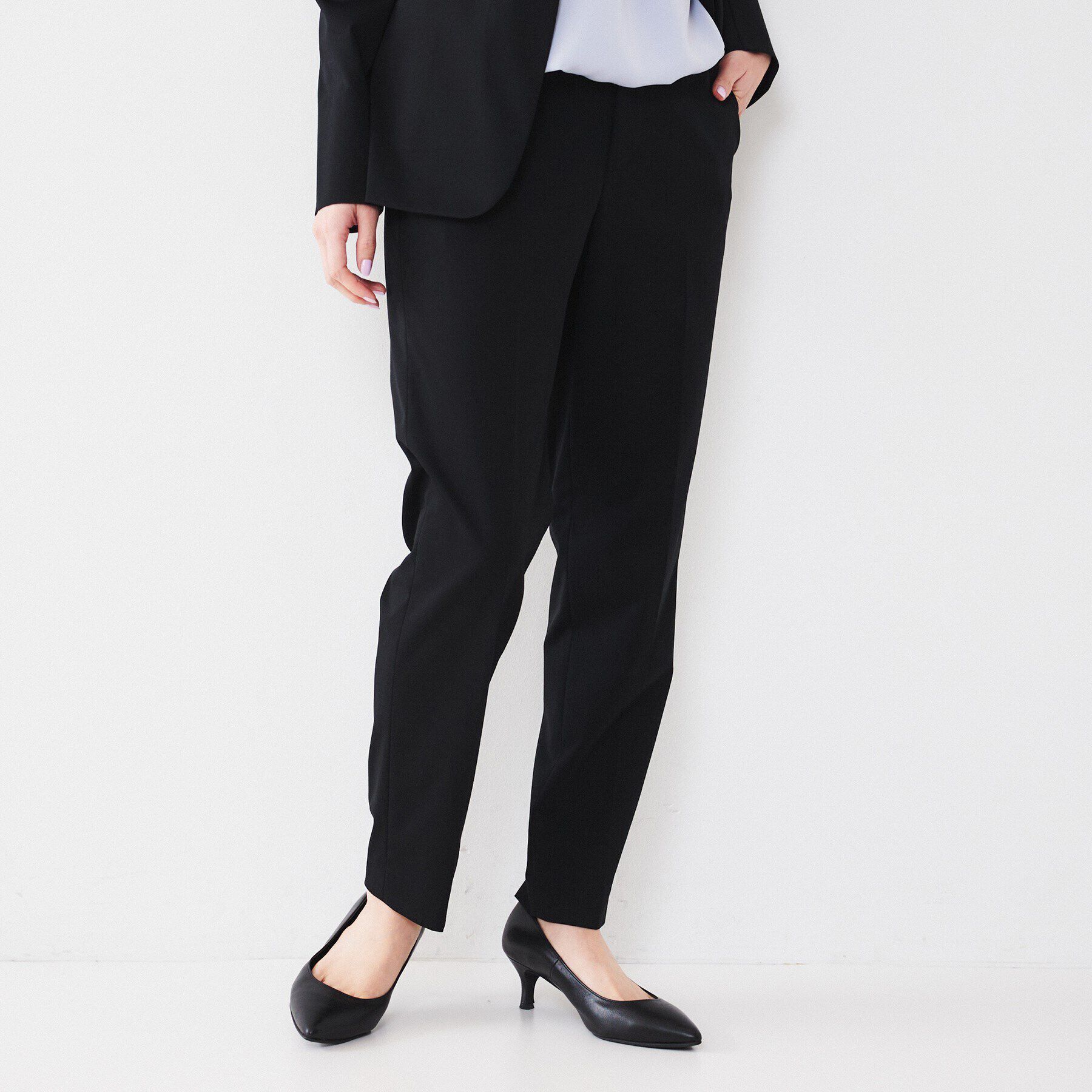 UNTITLED「【通勤スーツ】コットン混ジャージ テーパードパンツ」|その他|