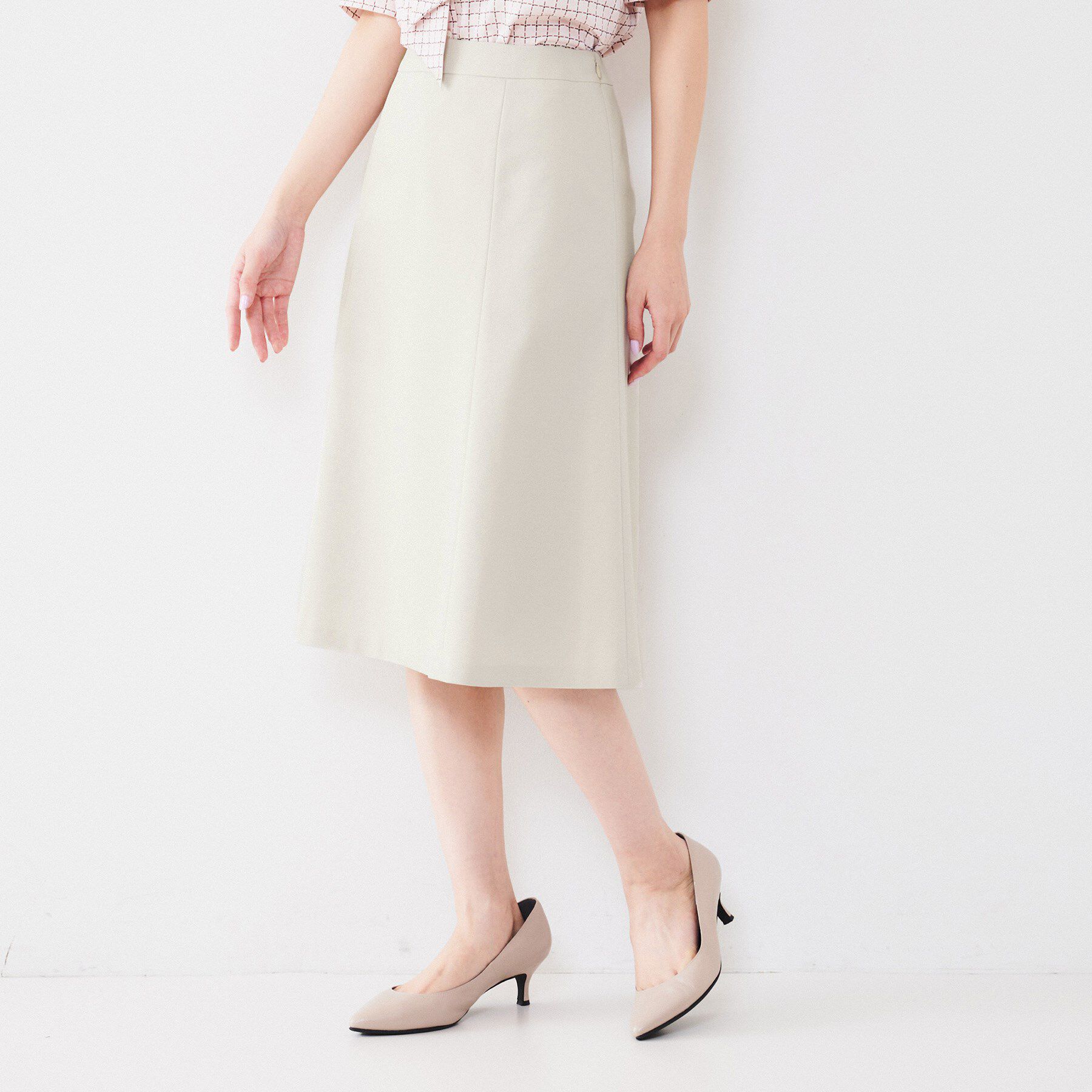 UNTITLED「【通勤スーツ】コットン混ジャージ マーメイドスカート」|スカート|