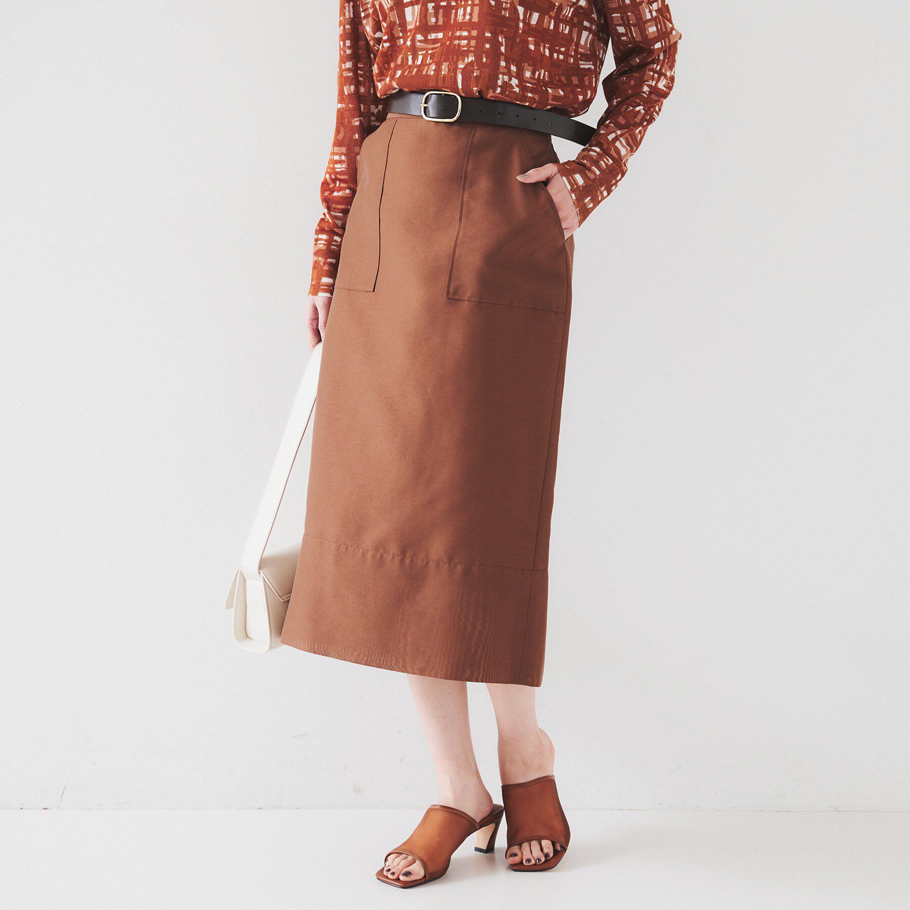 UNTITLED「【セットアップ可能】オーガンジー ペンシルスカート」|スカート|