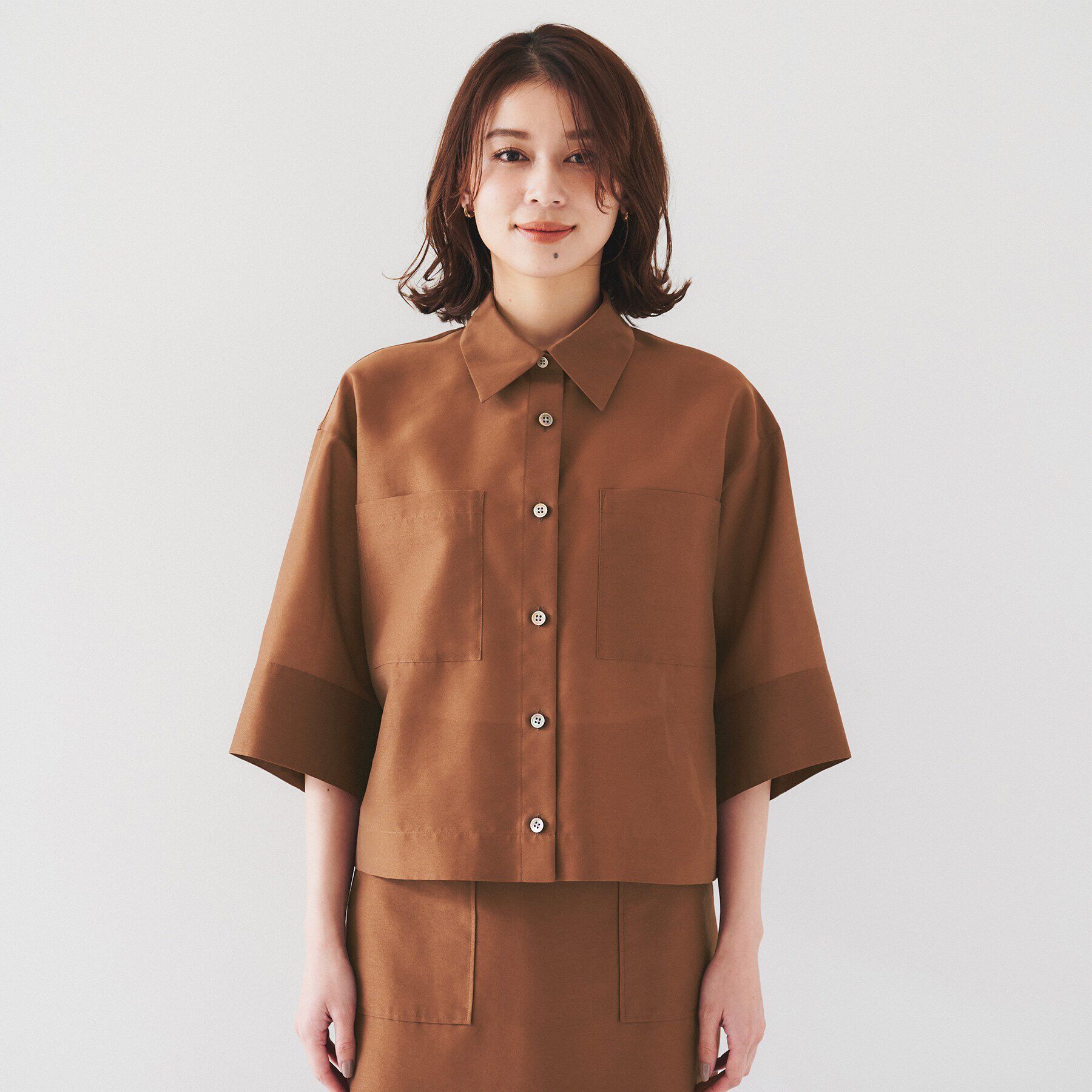 UNTITLED「【セットアップ可能】オーガンジーボクシーシャツ」|シャツ・ブラウス|