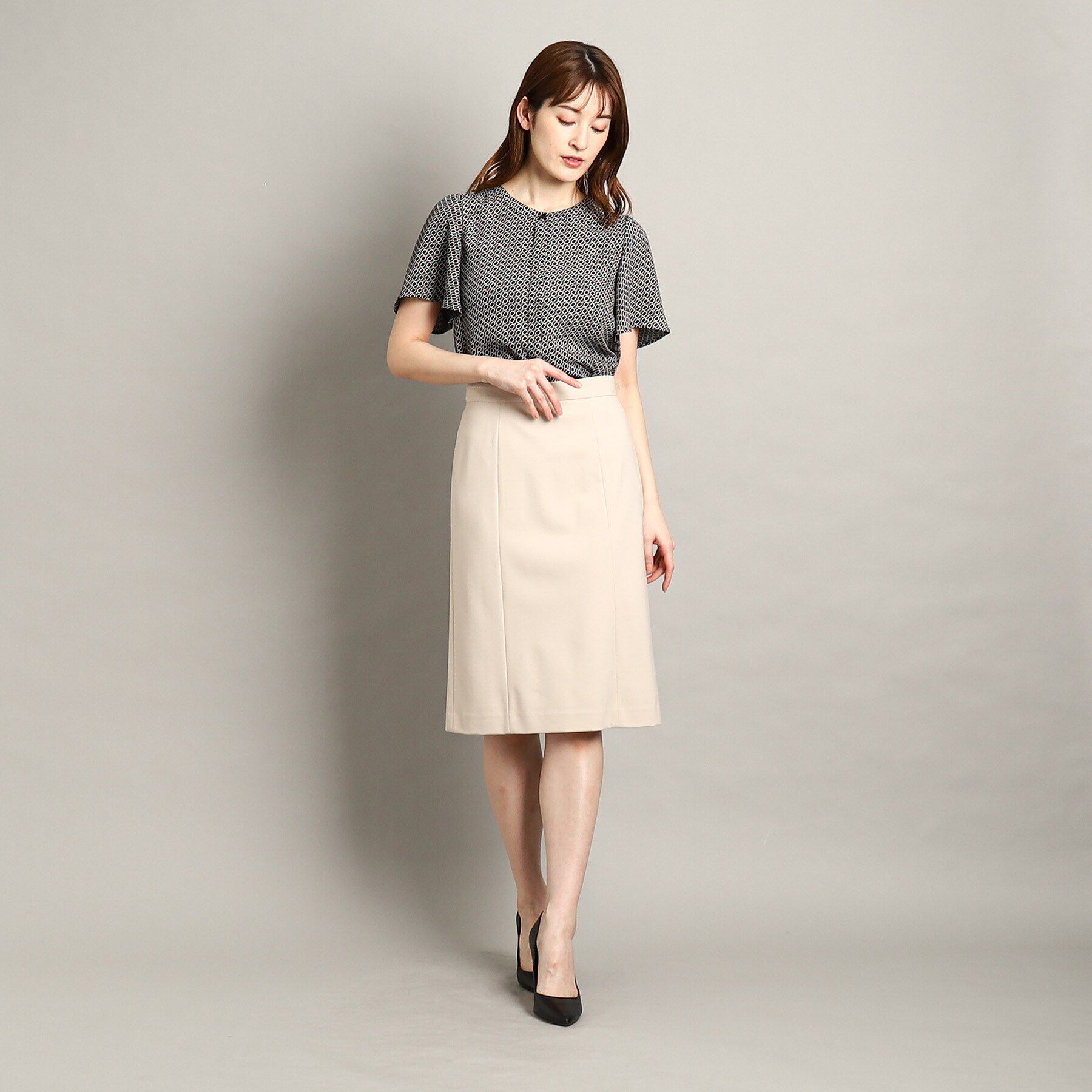 COUP DE CHANCE「【日本製/洗える】ストレッチ素材Ａラインスカート」|スカート|
