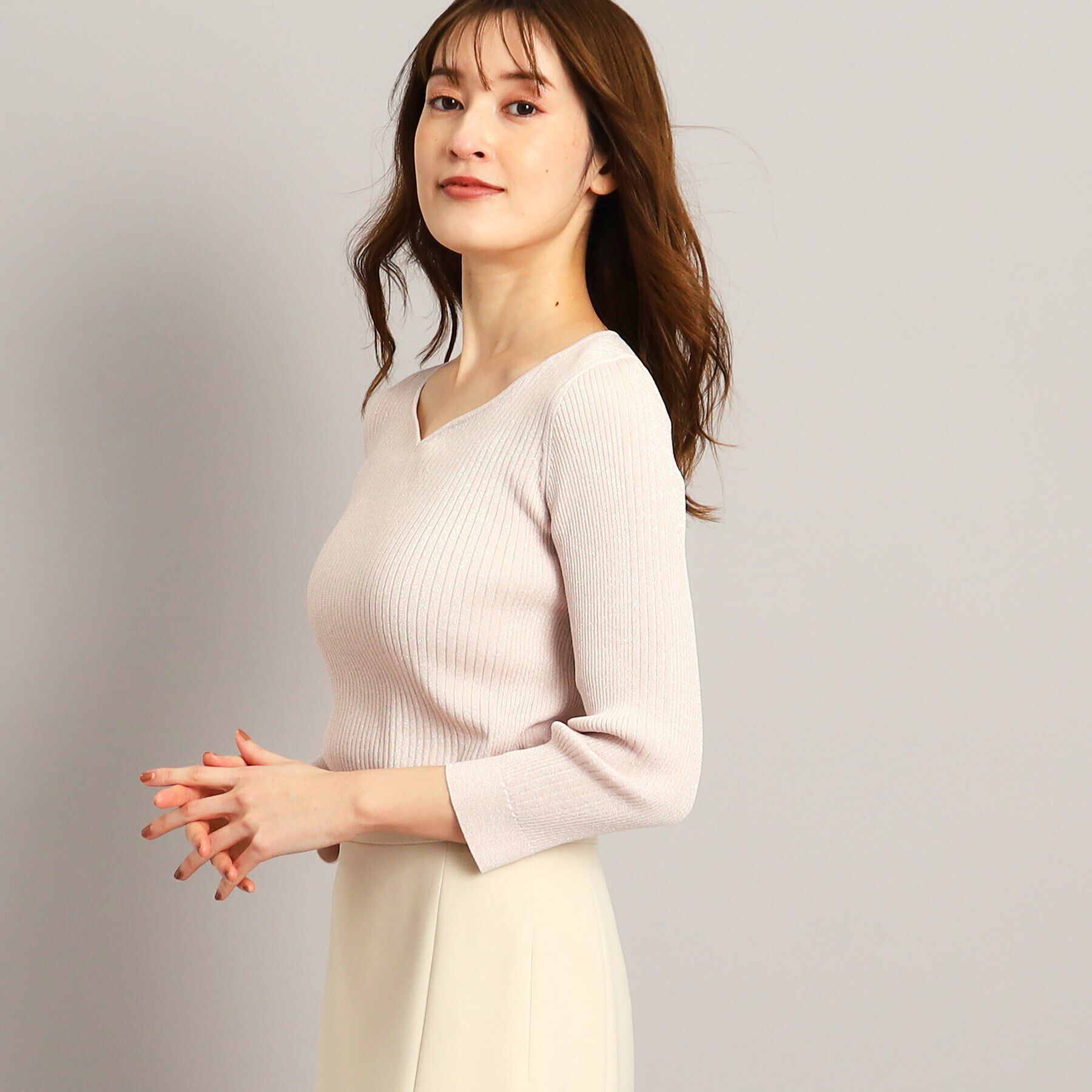 COUP DE CHANCE「【洗える】上品に華やぐラメニット」|ニット・セーター|