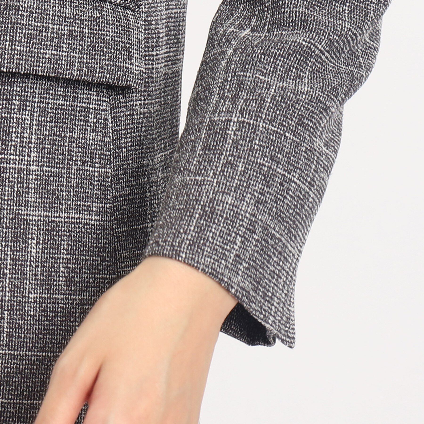 COUP DE CHANCE「【洗える】ノーカラーダブルジャケット」|ノーカラージャケット|