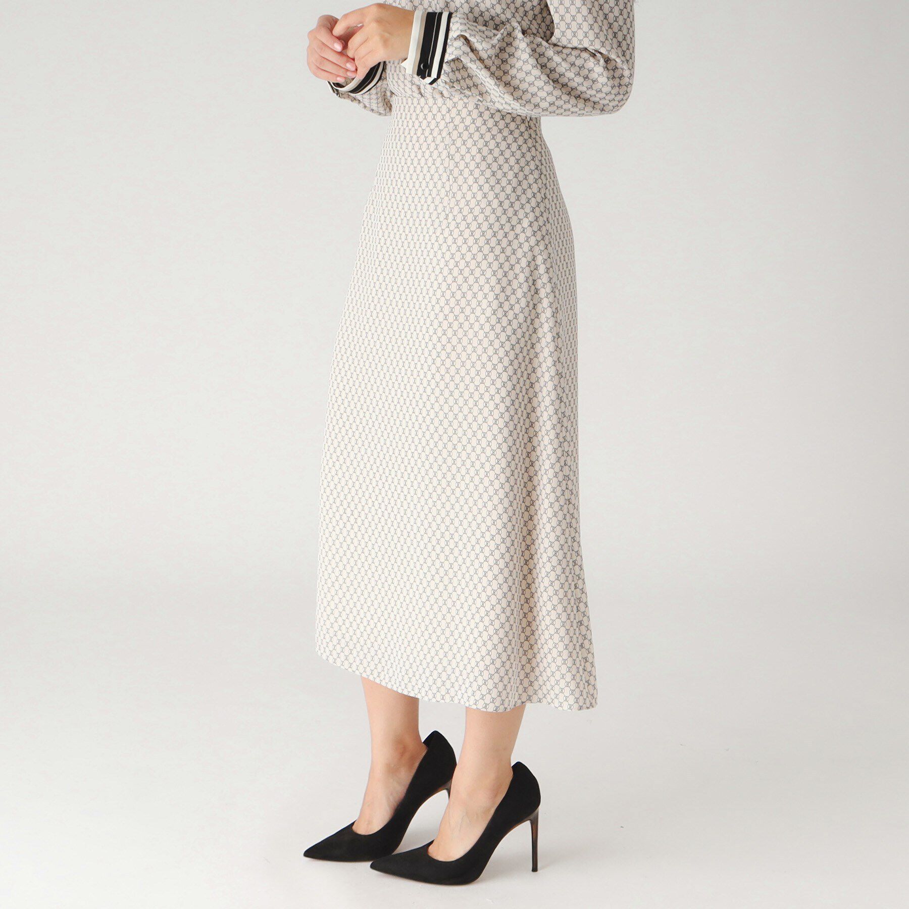 COUP DE CHANCE「【洗える／日本製／ゴム入り】柄フレアスカート」|スカート|