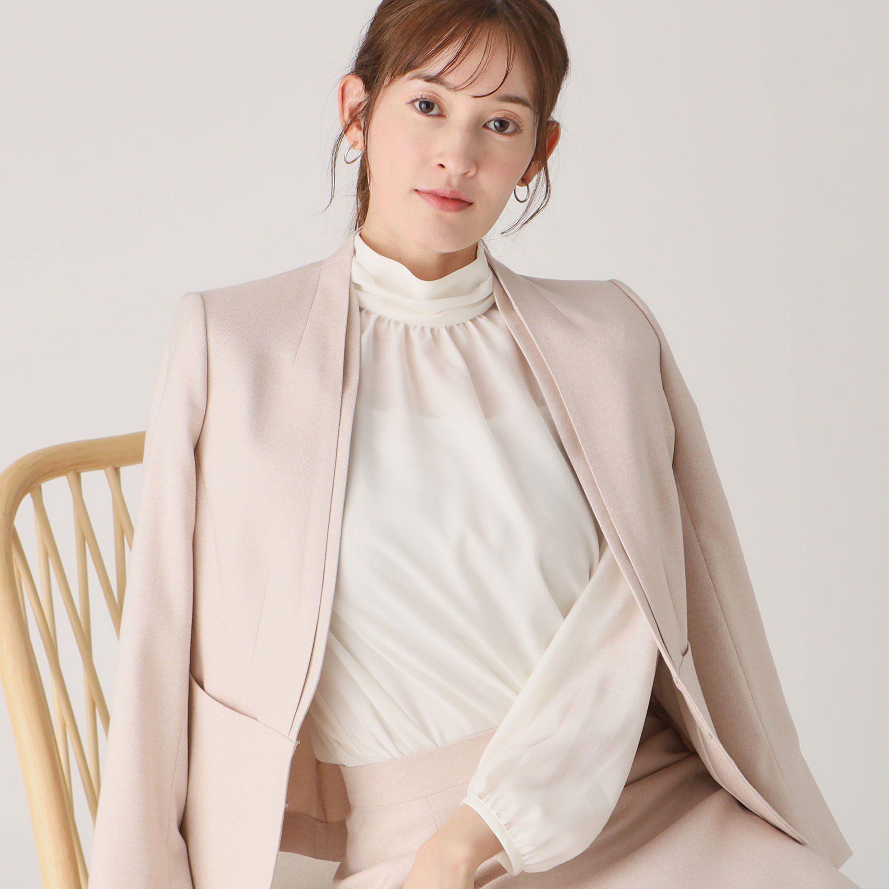 COUP DE CHANCE「【洗える／日本製】ねじりデザインブラウス」|シャツ・ブラウス|