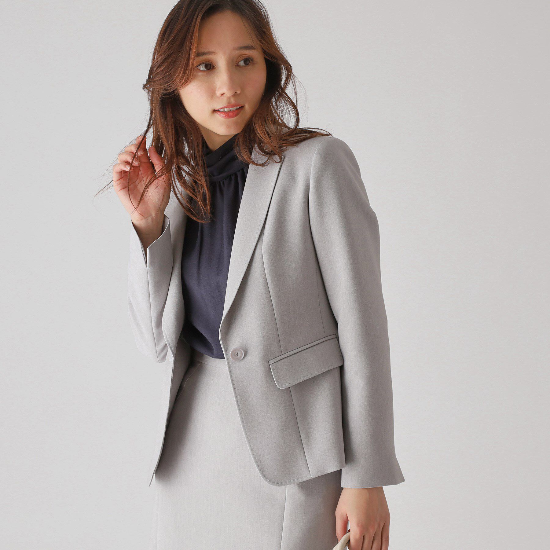 COUP DE CHANCE「【洗える／日本製／スーツ可】テーラードジャケット」|テーラードジャケット|グレー(012)