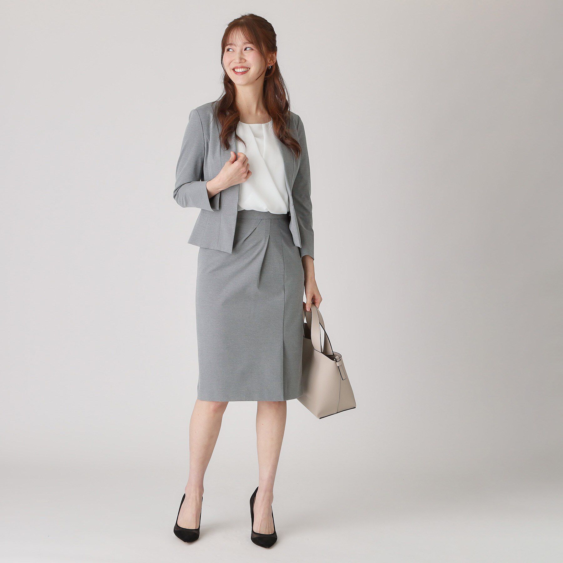 COUP DE CHANCE「【洗える／日本製／ジャージ素材】ラップ風タイトスカート」|スカート|