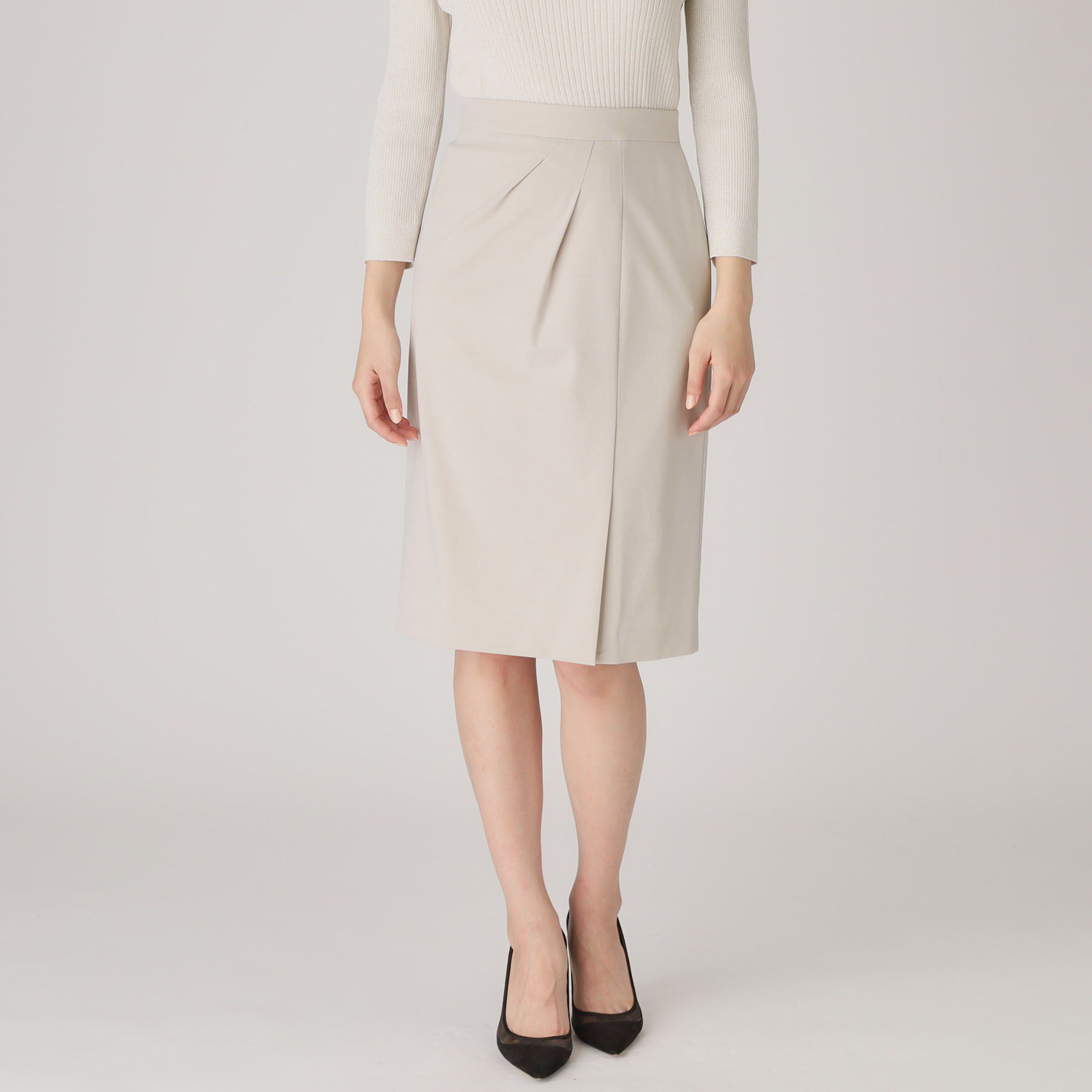 COUP DE CHANCE「【洗える／日本製／ジャージ素材】ラップ風タイトスカート」|スカート|