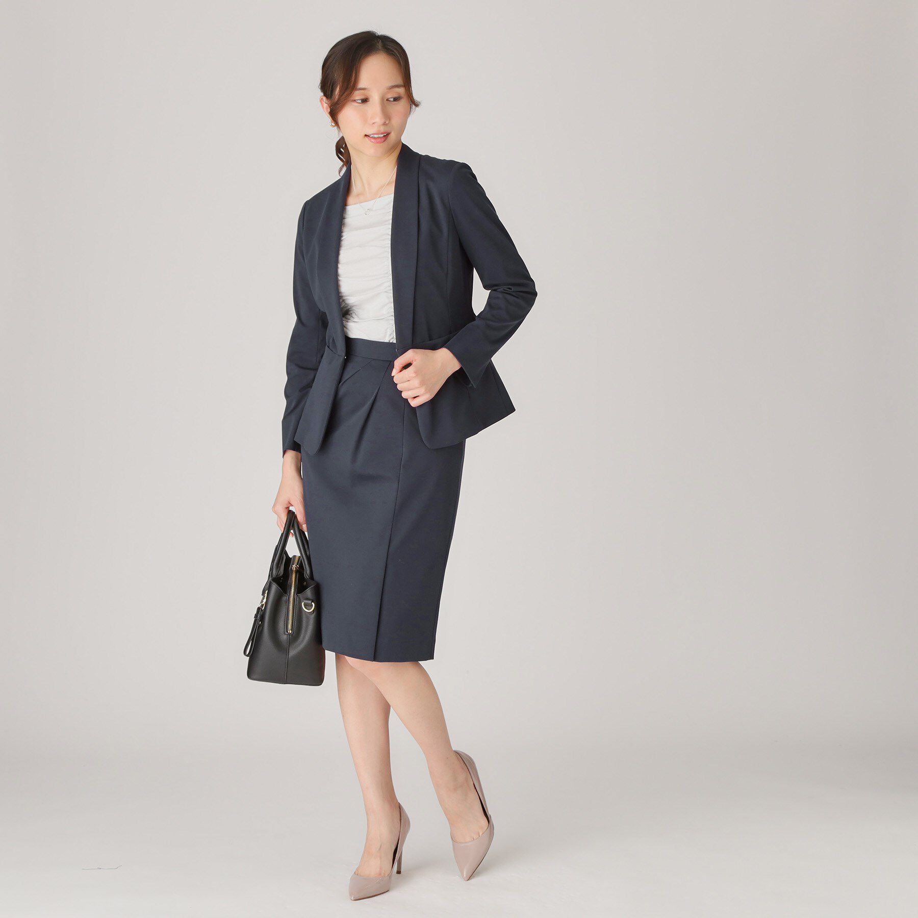 COUP DE CHANCE「【洗える／日本製／ジャージ素材】ラップ風タイトスカート」|スカート|