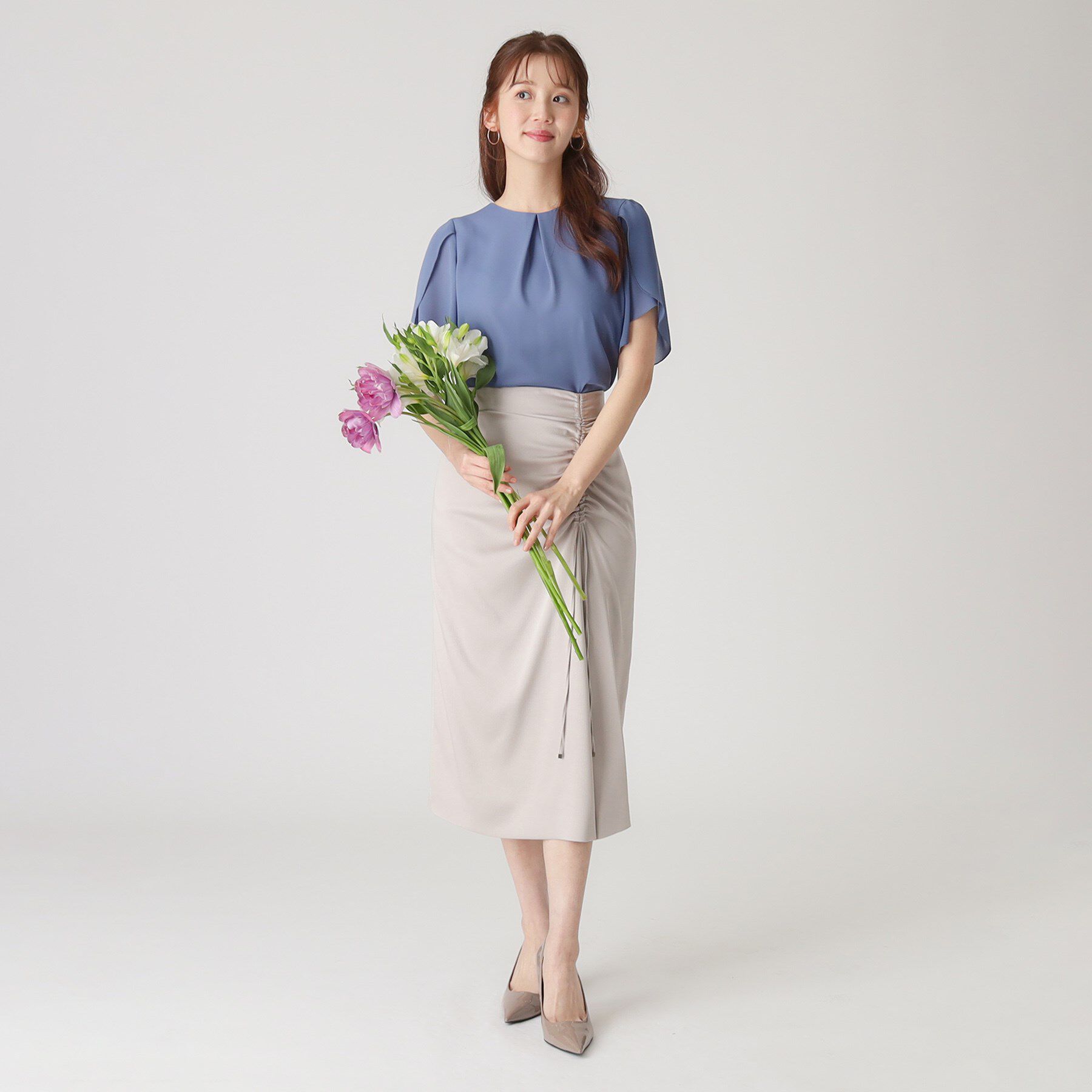 COUP DE CHANCE「【洗える／日本製】ドロストデザイン ナロータイトスカート」|スカート|