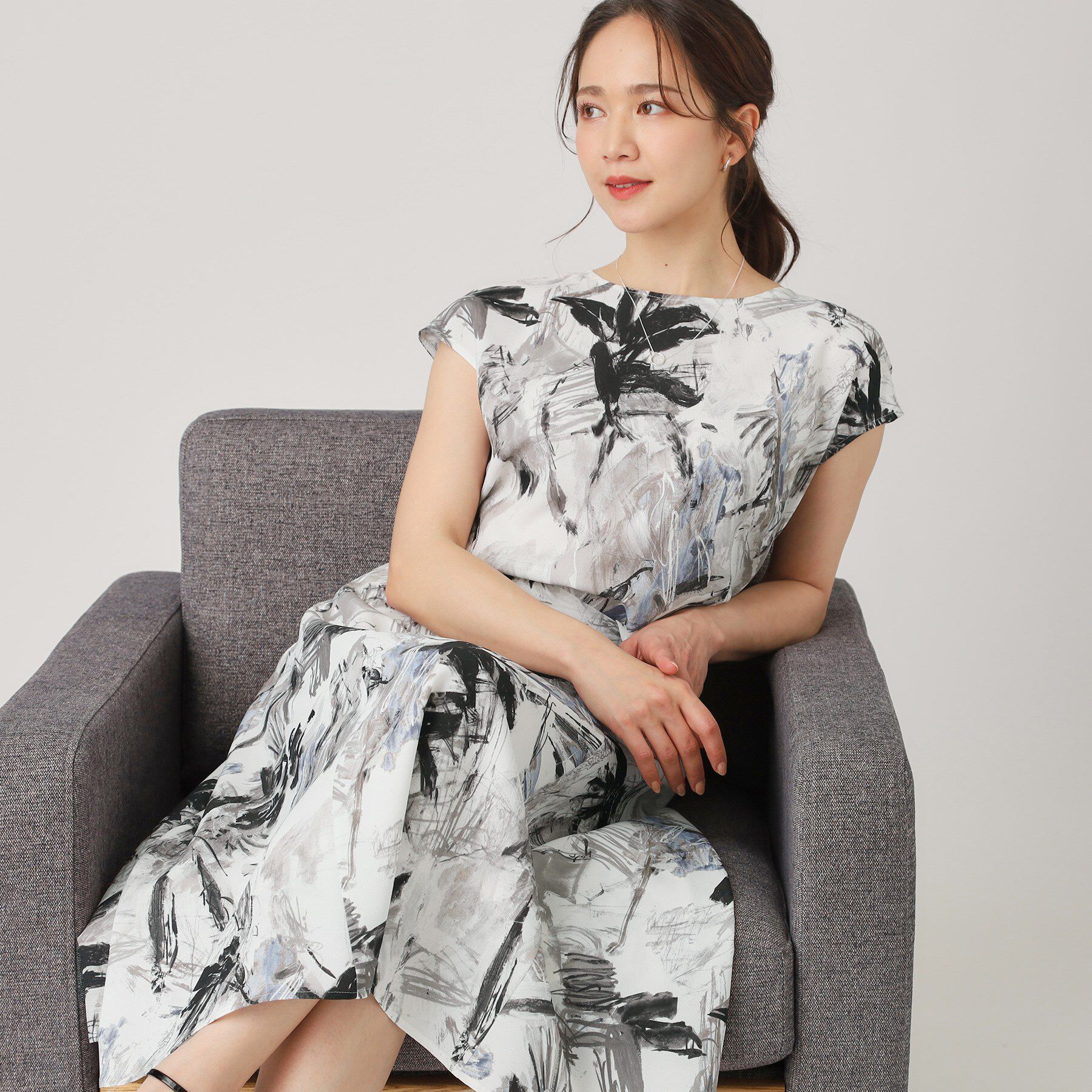 COUP DE CHANCE「【洗える／日本製】プリント柄フレアスカート」|スカート|