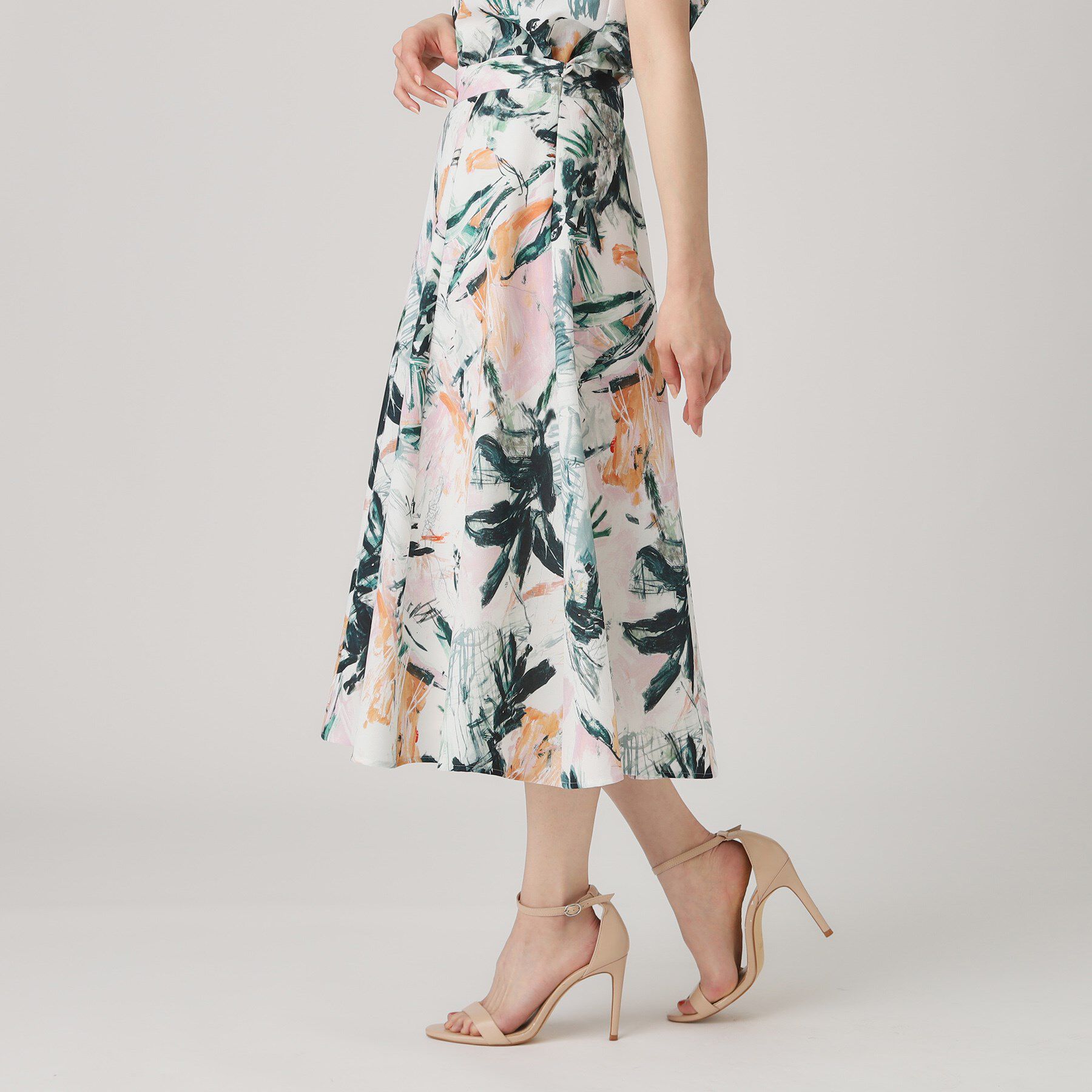 COUP DE CHANCE「【洗える／日本製】プリント柄フレアスカート」|スカート|