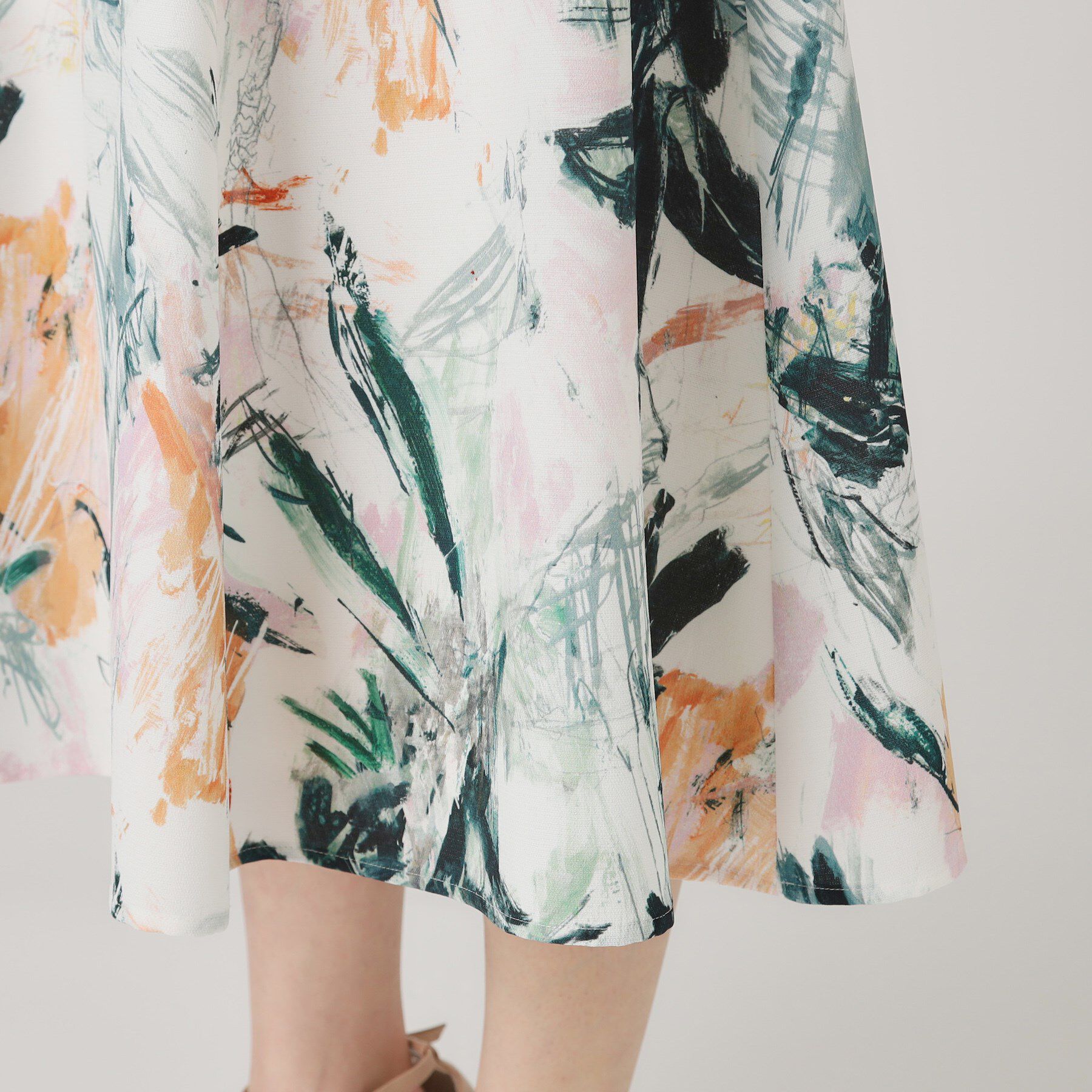 COUP DE CHANCE「【洗える／日本製】プリント柄フレアスカート」|スカート|