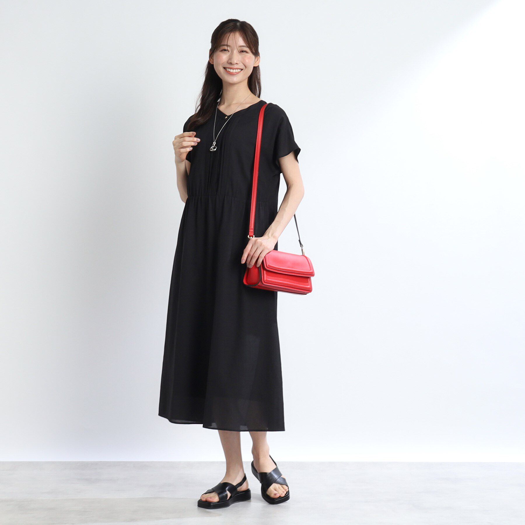 Reflect「【SALE／WEB限定カラーあり／マシンウォッシュ可】リラクシードライタッチワンピース」|ワンピース|