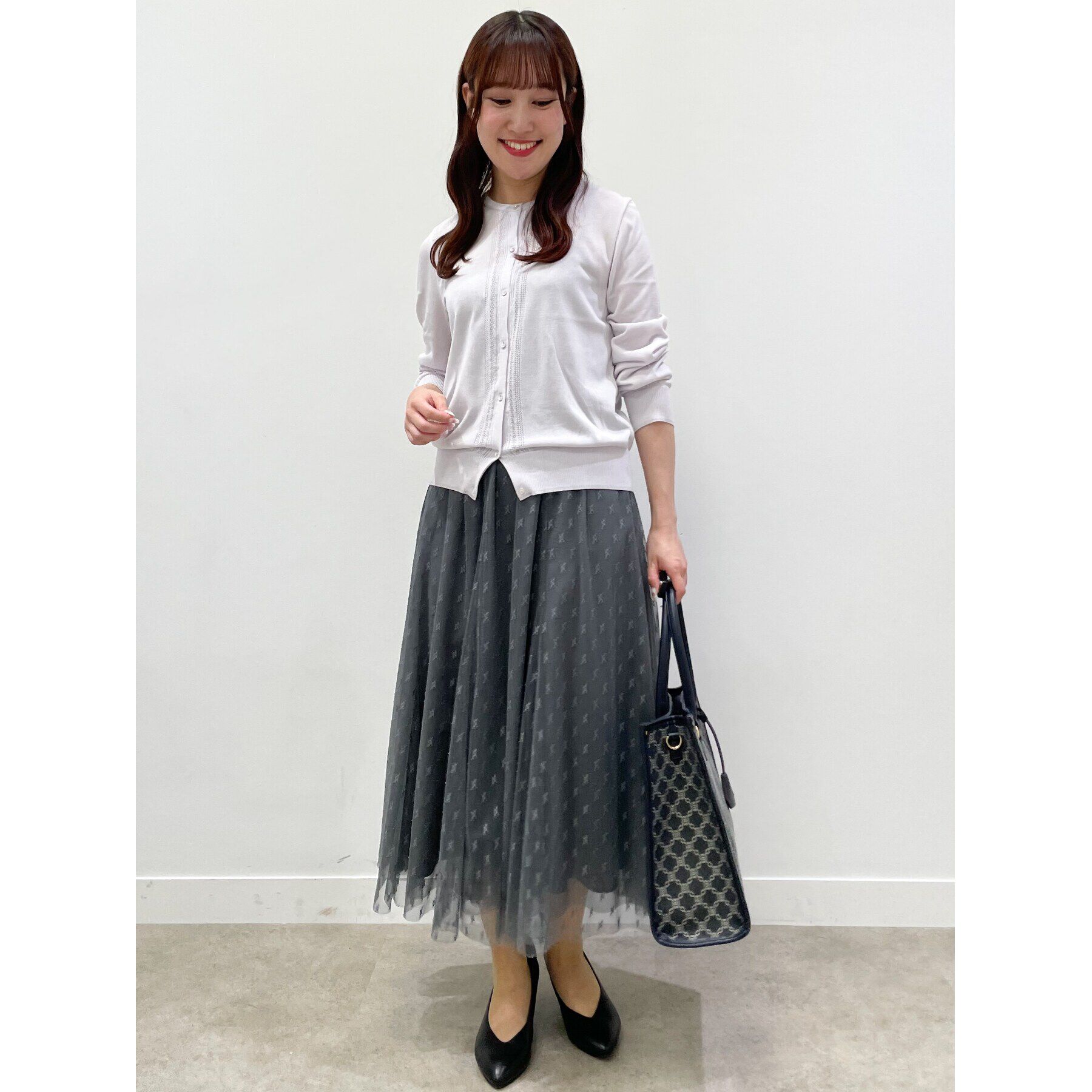 Reflect「【人気♪／手洗い可／ウエスト総ゴム】幾何柄チュールスカート」|スカート|