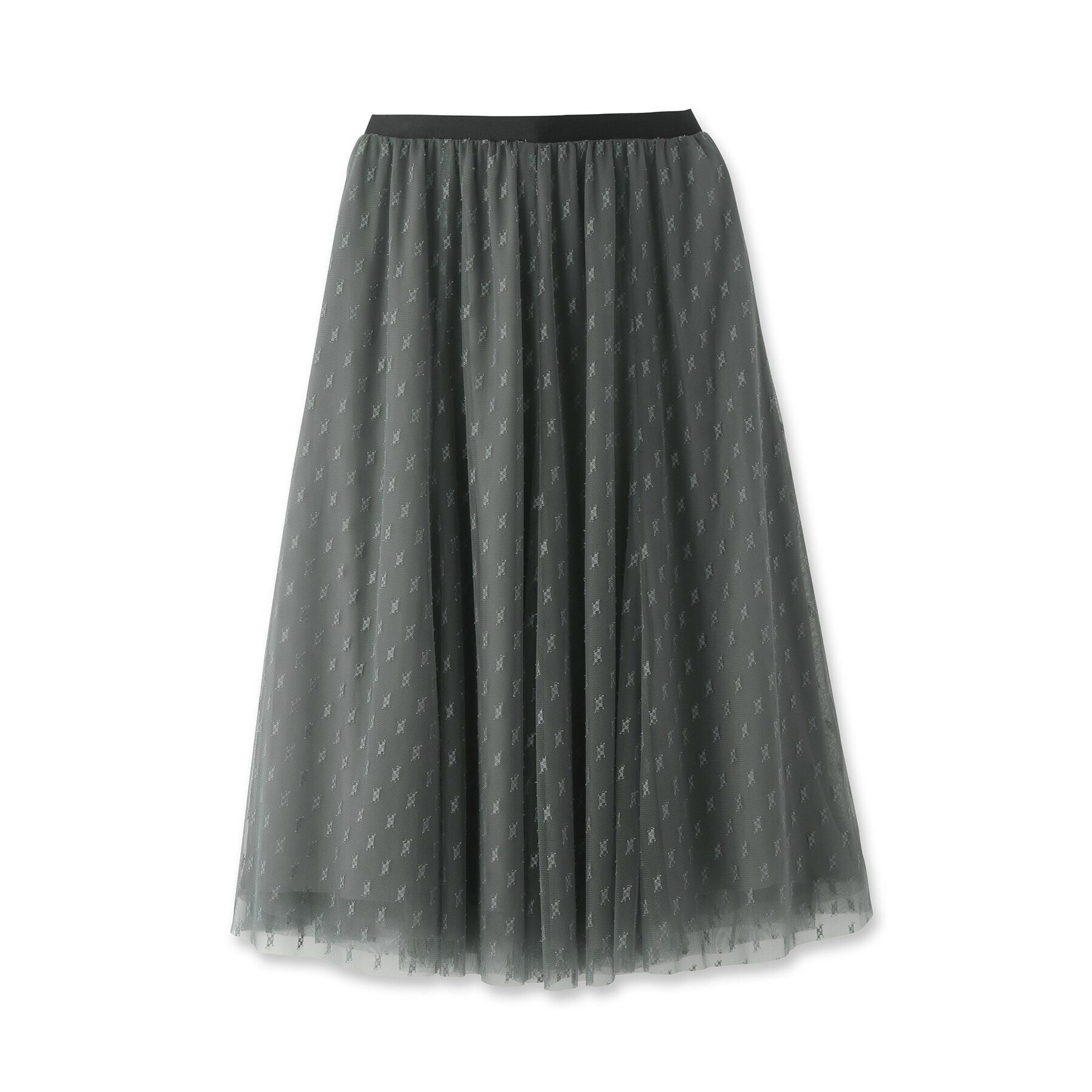 Reflect「【人気♪／手洗い可／ウエスト総ゴム】幾何柄チュールスカート」|スカート|