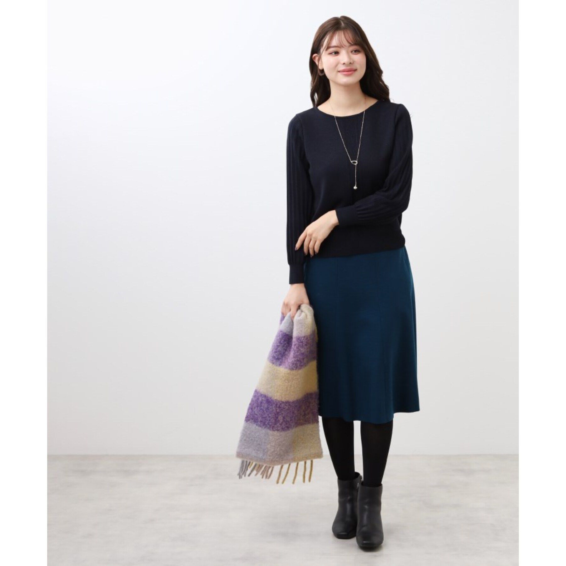 Reflect「モヘヤ混チャンキーマフラー」|ストール|