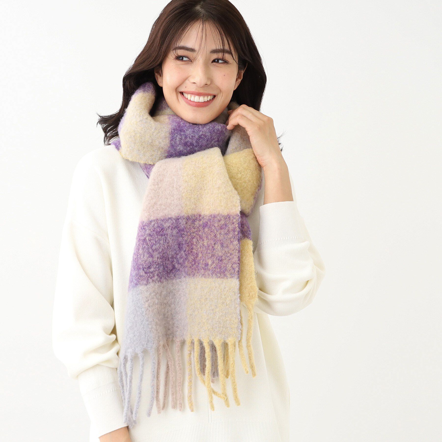 Reflect「モヘヤ混チャンキーマフラー」|ストール|