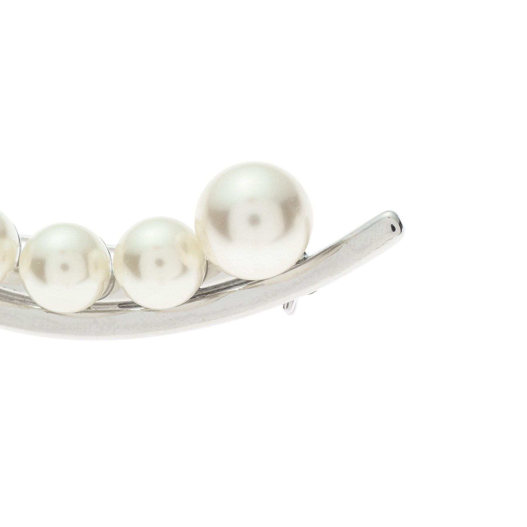 Reflect「【夏SALE／フォーマルにも使える】カーブデザインパール調ブローチ」|ブローチ・コサージュ|